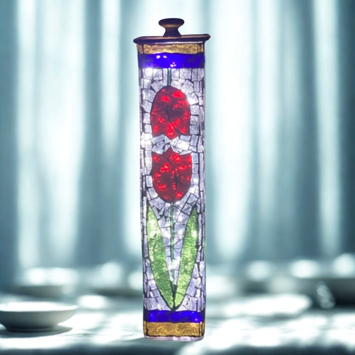 Handmade Glass Mosaic Lamp | Royal Tulip