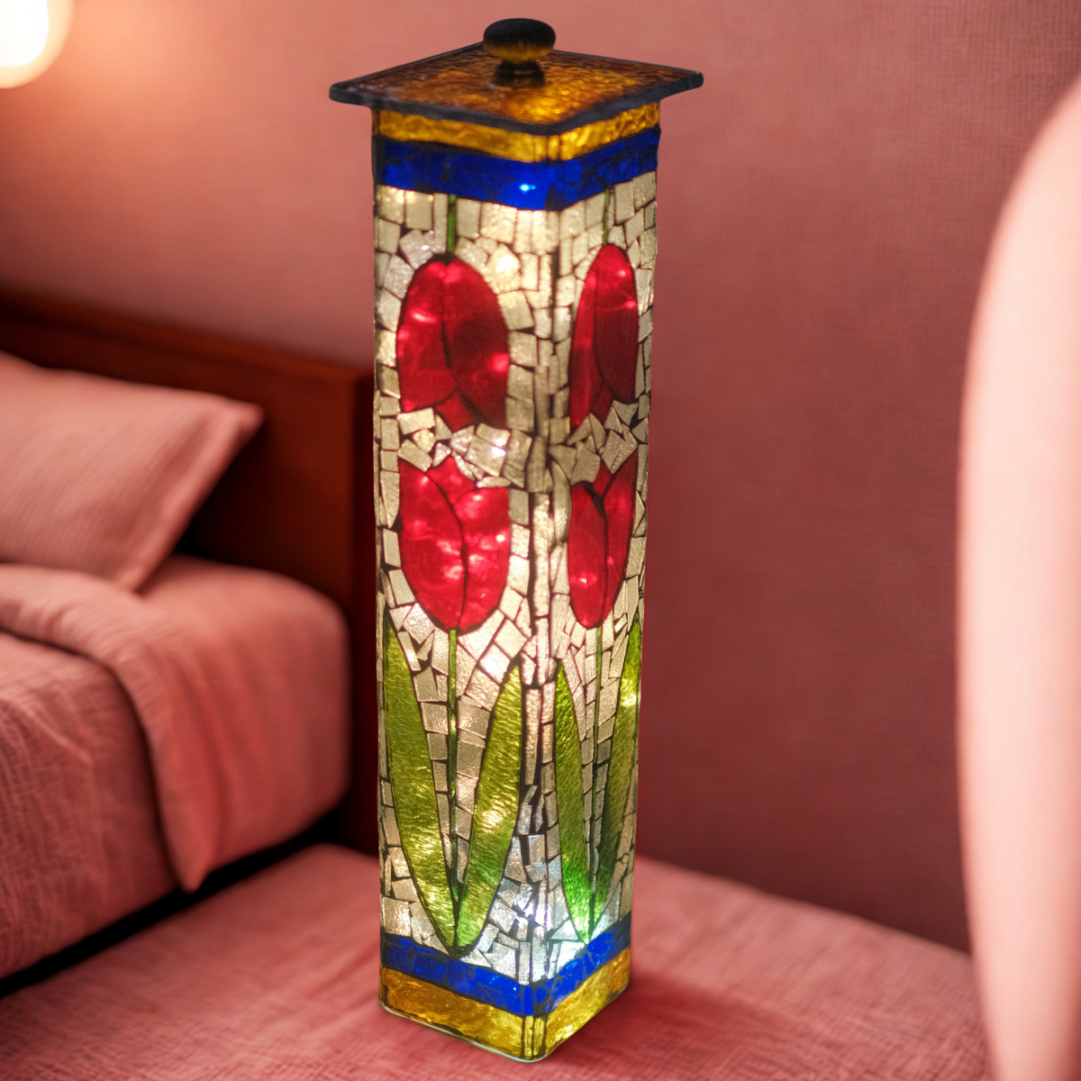 Handmade Glass Mosaic Lamp | Royal Tulip