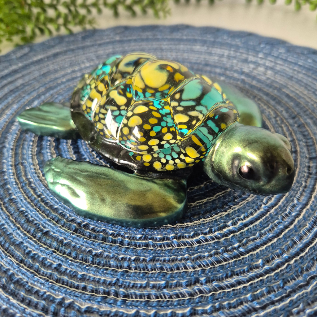 Handpainted Contemporary Indigenous Design Sea Turtle