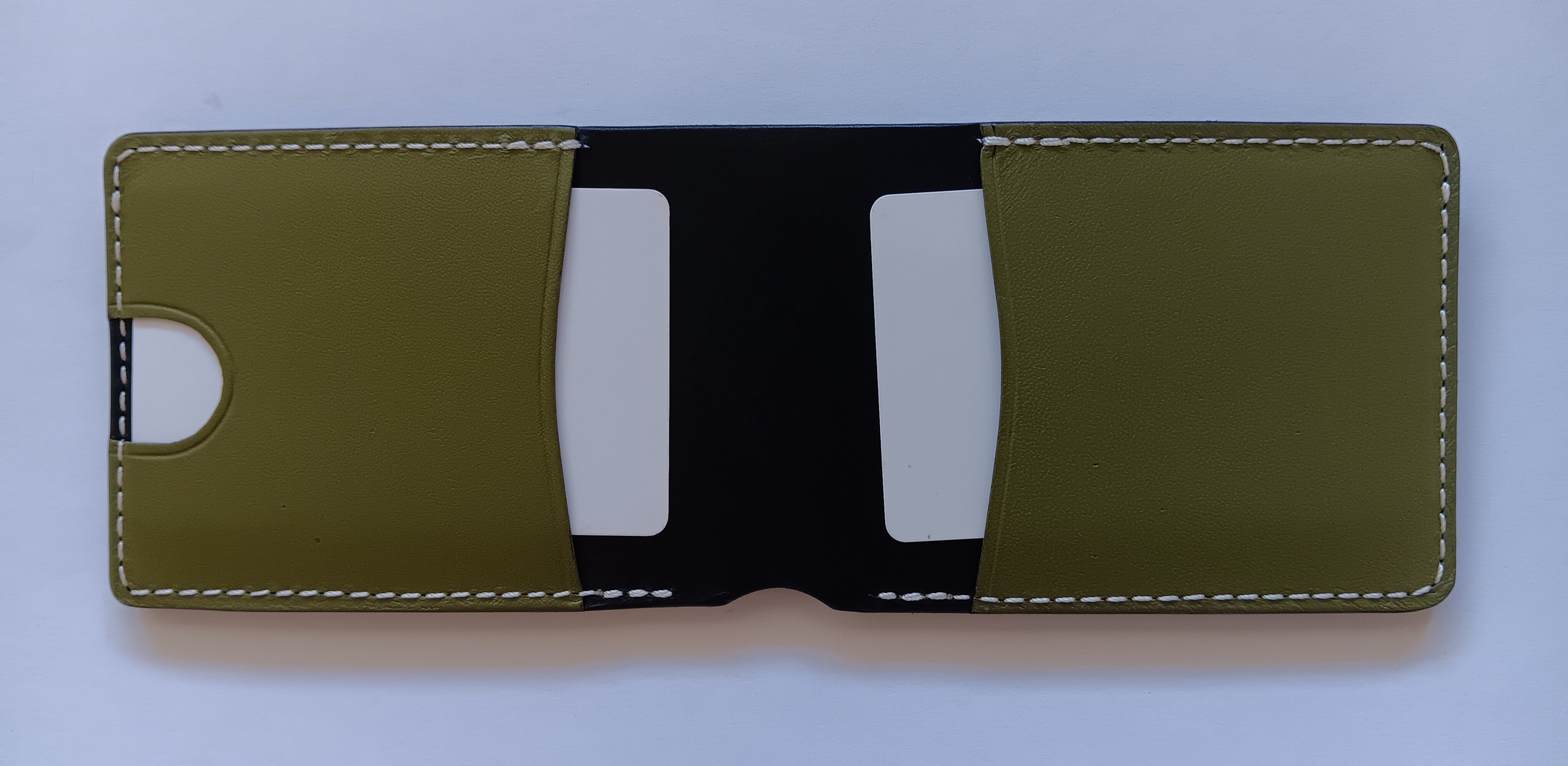 Men's Wallet Cardholder - White Stitching