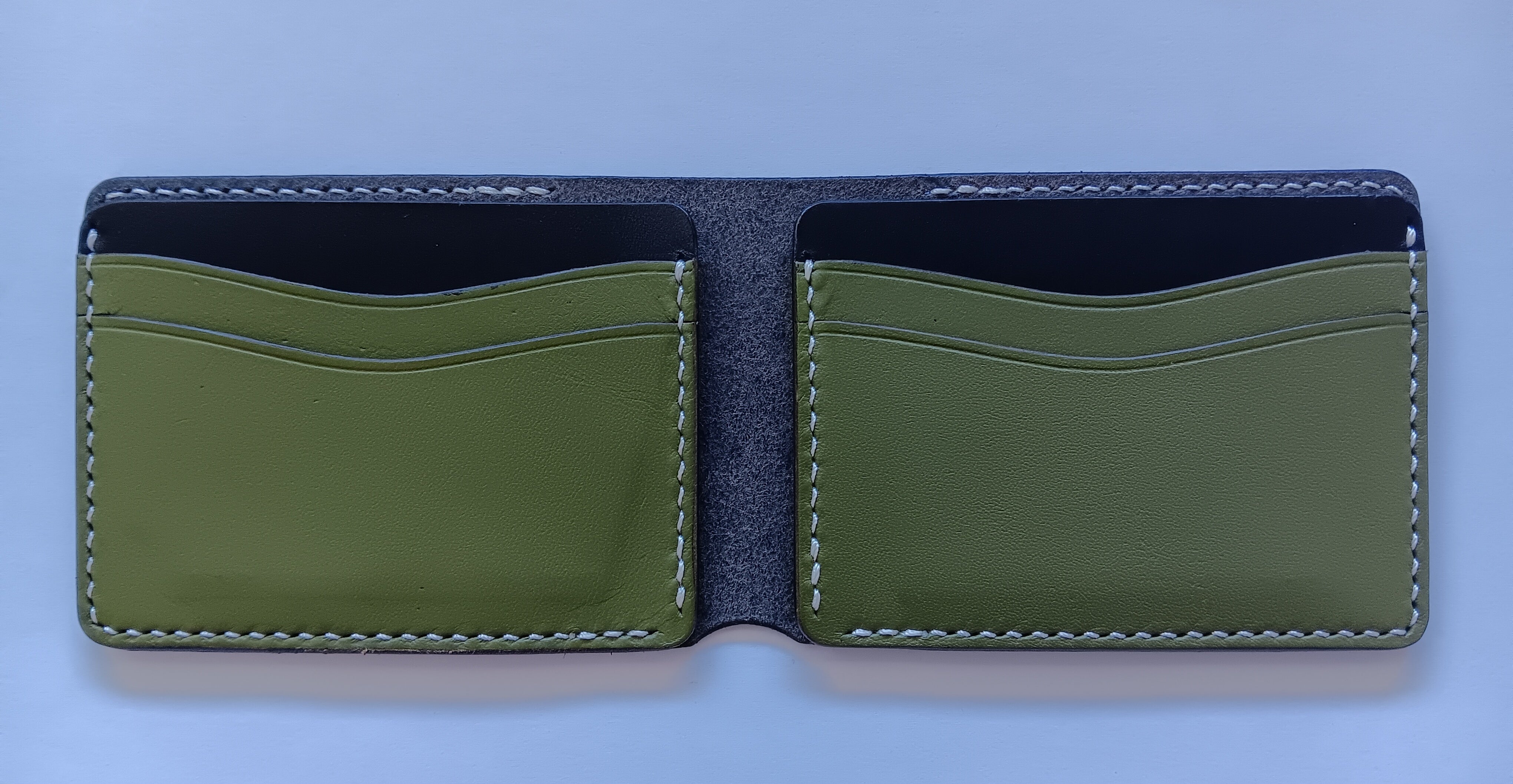 Men's Wallet Cardholder - White Stitching