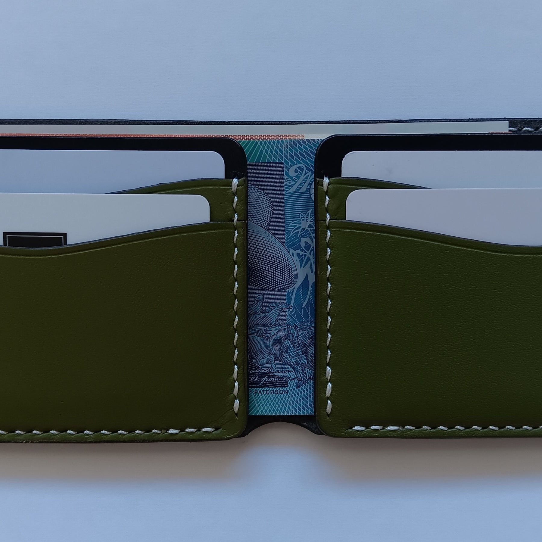 Men's Wallet Cardholder - White Stitching