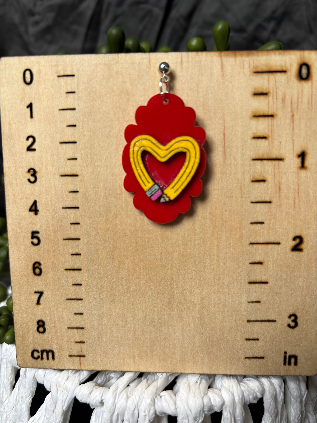 Teacher pencil earrings