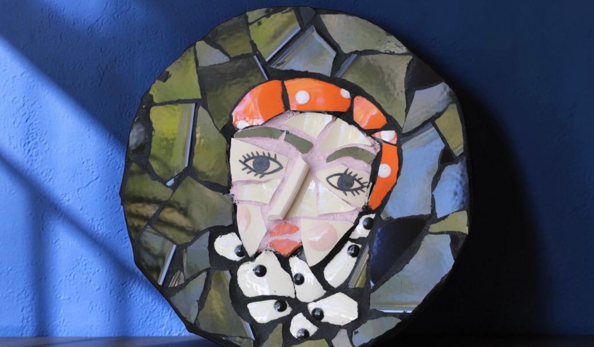 Mosaic Portrait. Wall hanging.