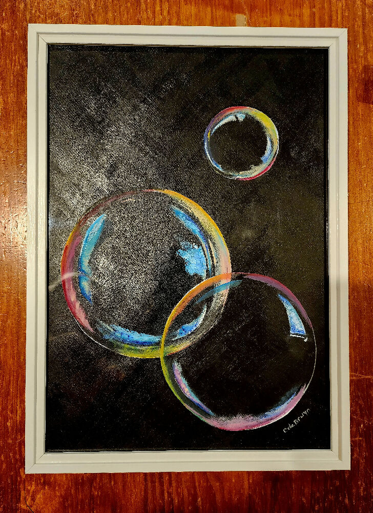 Original Acrylic Joy Bubbles Painting