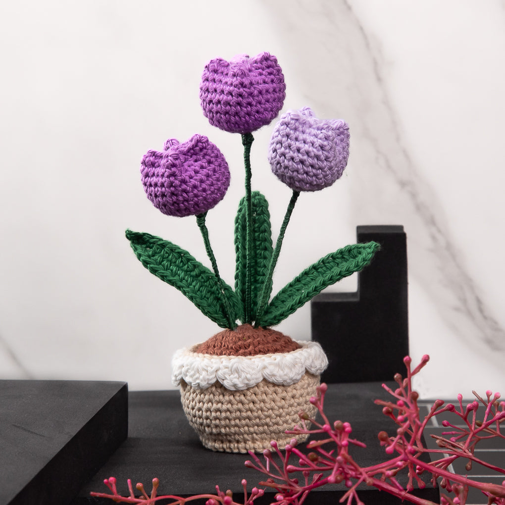 Mini Crocheted Flower Pots