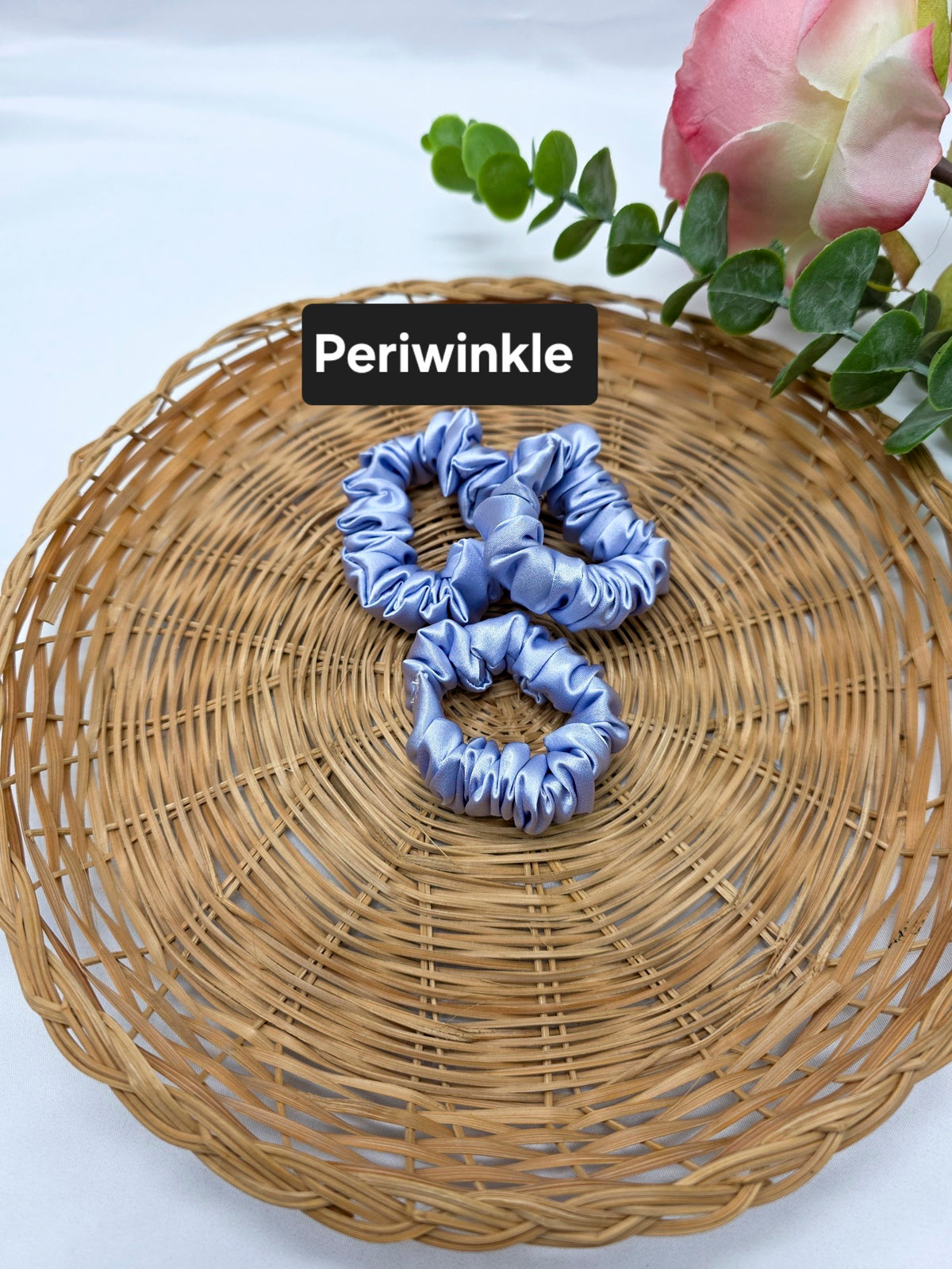 Mini Satin Scrunchies, Ponytail Bands, Elastic Hair Ties