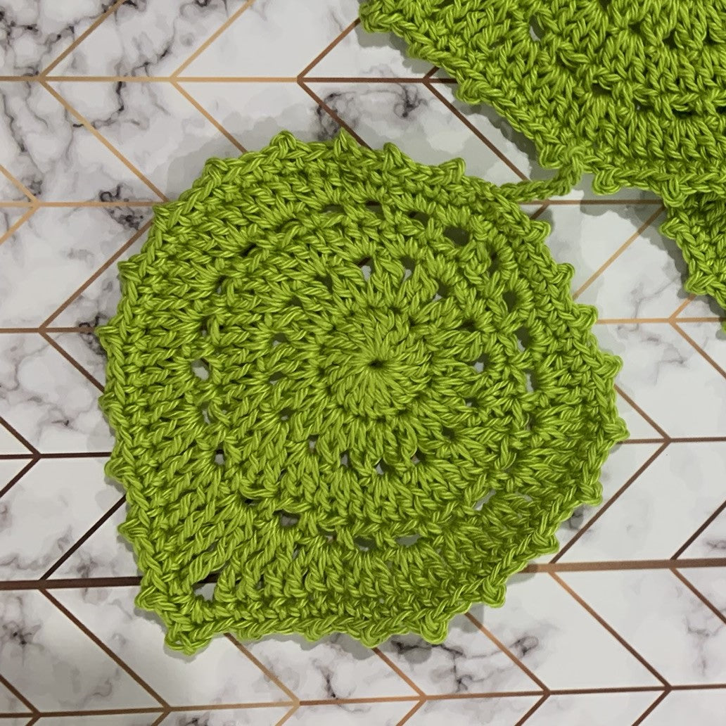 Crochet Leaf Coasters