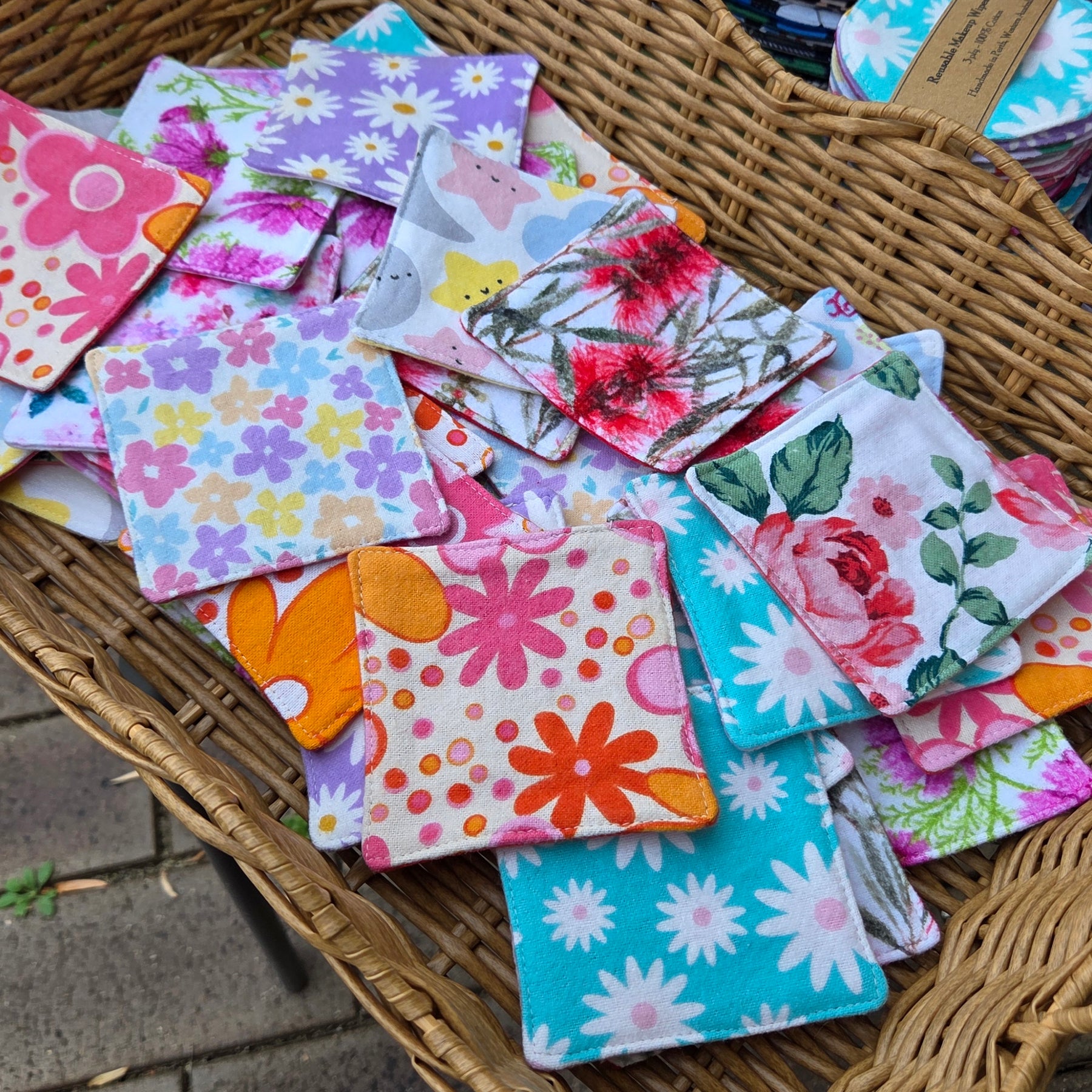 Reusable Makeup Wipes, packs of 10, various designs