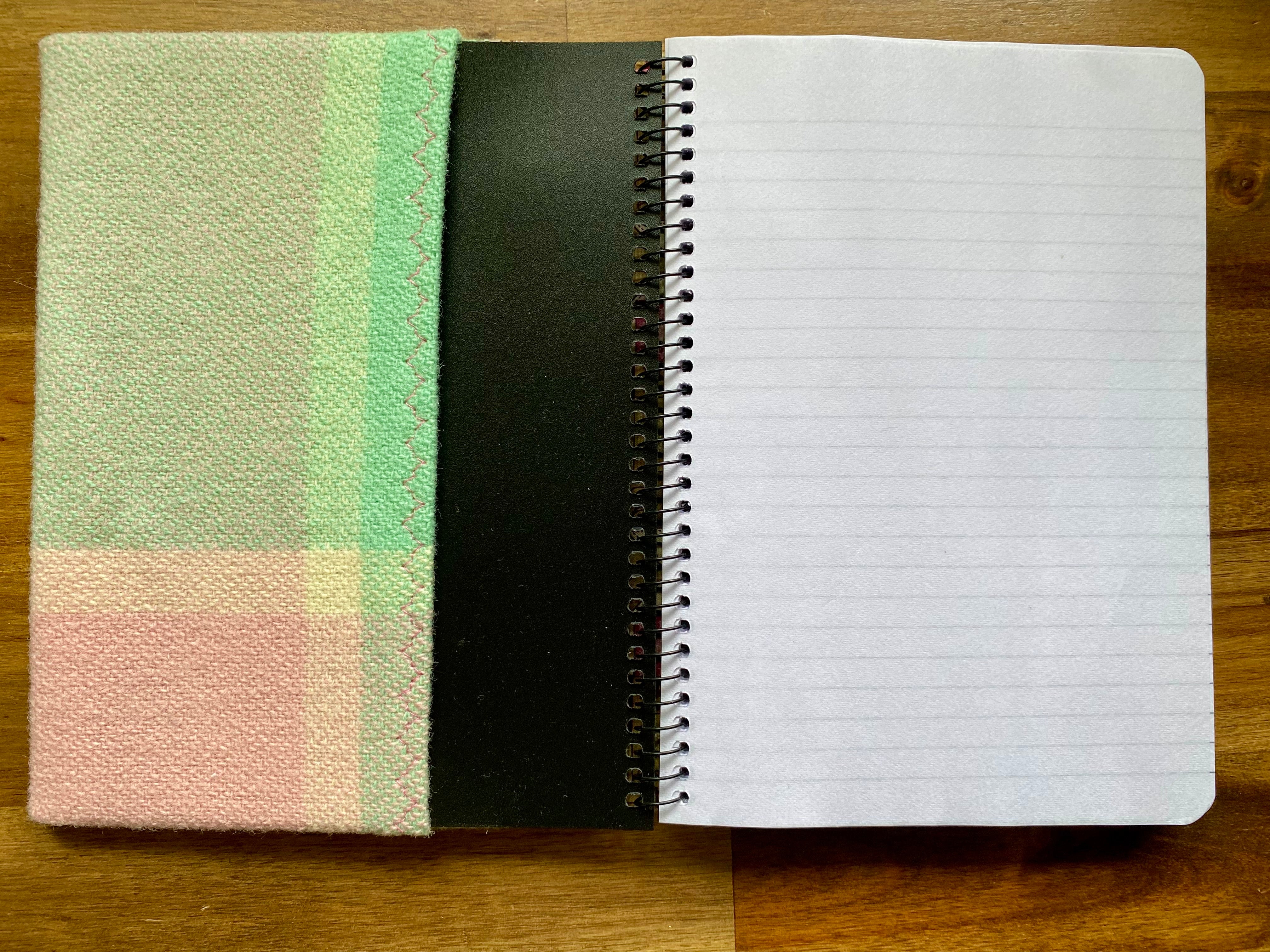 A5 Upcycled Notebook Kombi - Pink/green
