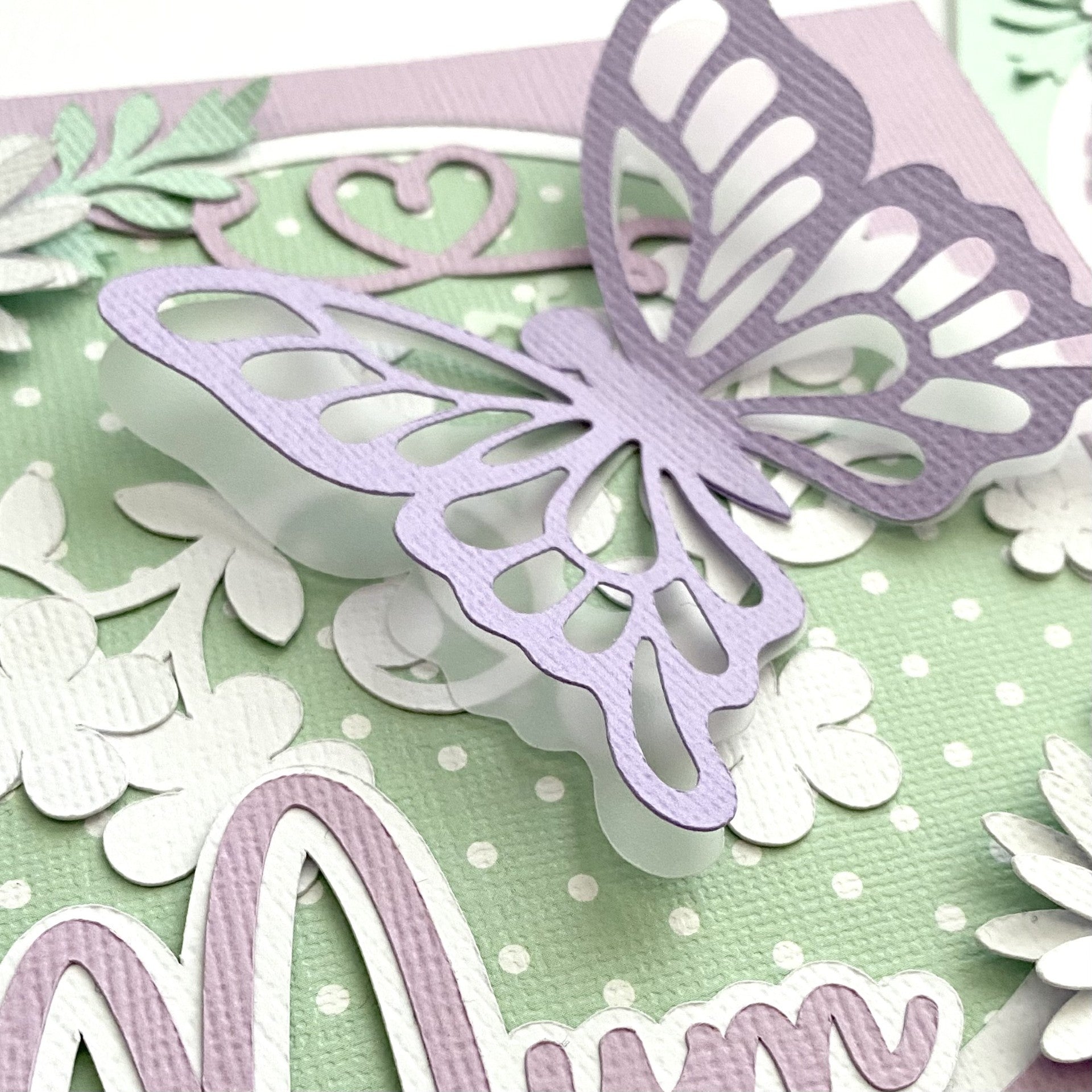 Butterfly Mum Mother's day, birthday greeting card.