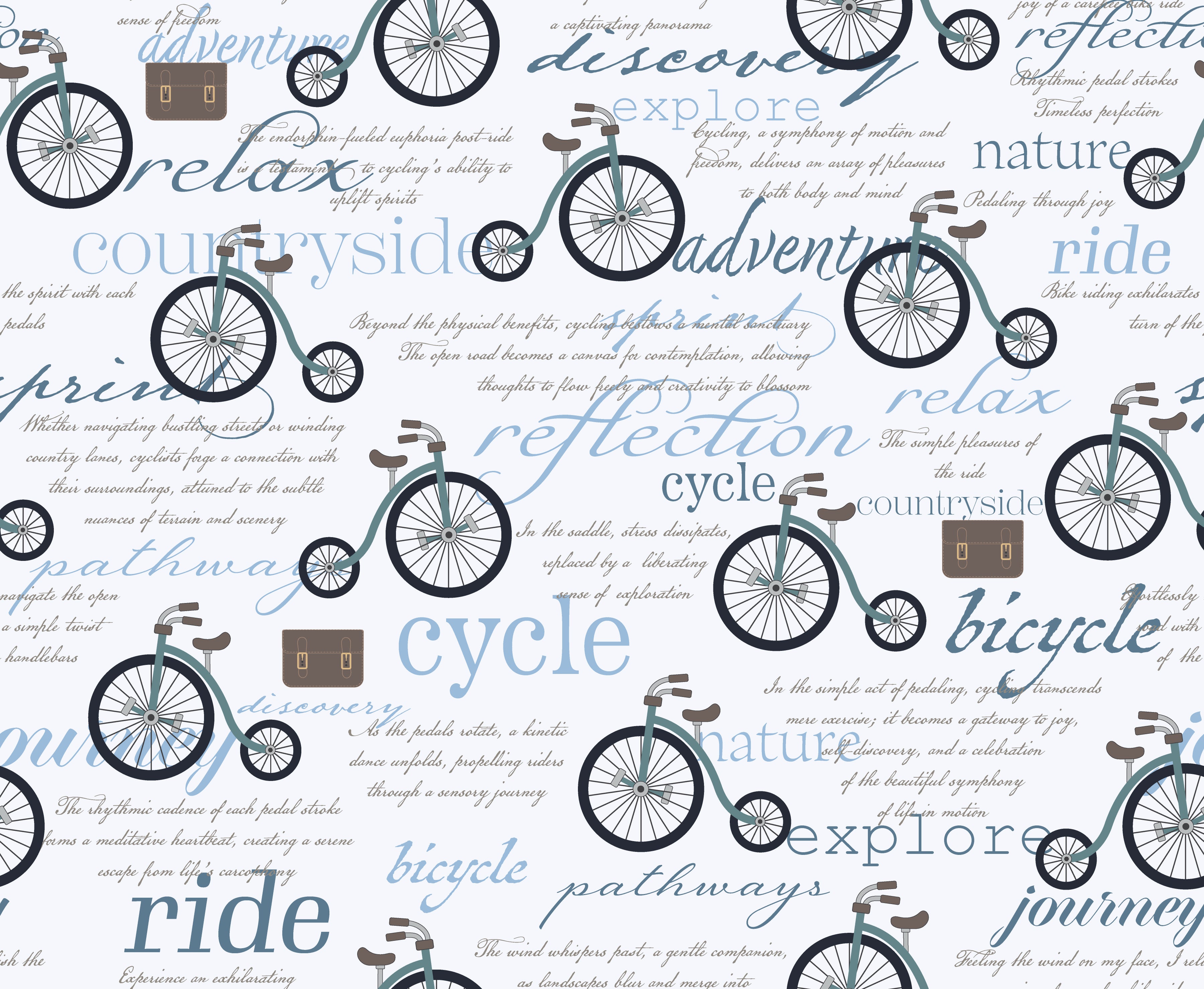 Antique Penny Farthing Bicycle Cycling Blank Greeting Card