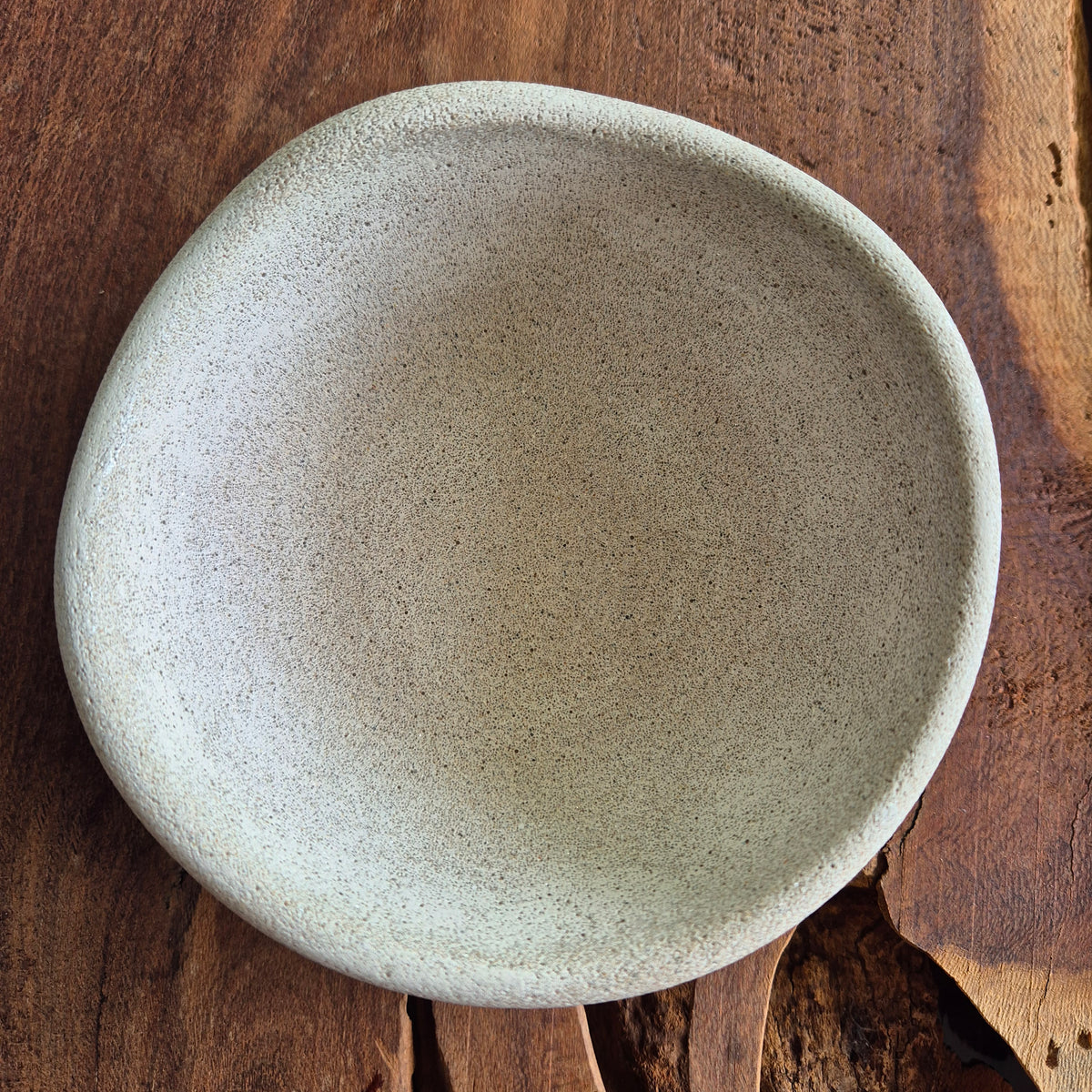 Stone organic shaped bowl candle with coconut lime fragrance