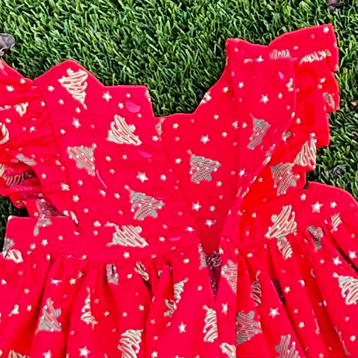 Handmade Christmas dress | Christmas trees | size 0