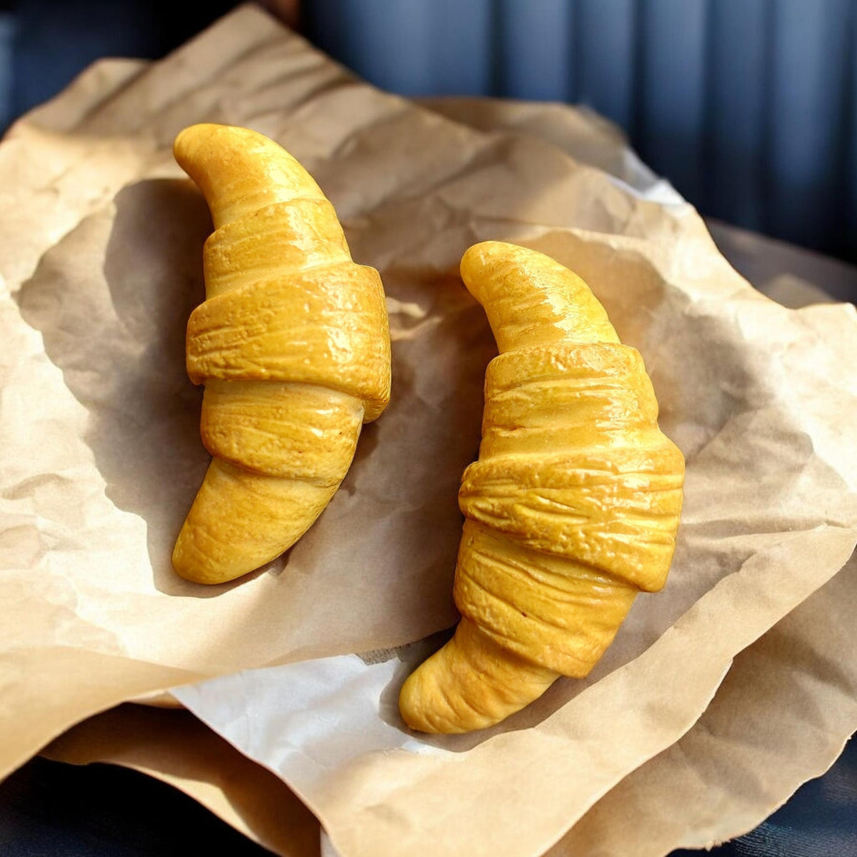 Decorative Fridge Magnets | Polymer Clay Miniature Croissants | Food Inspired