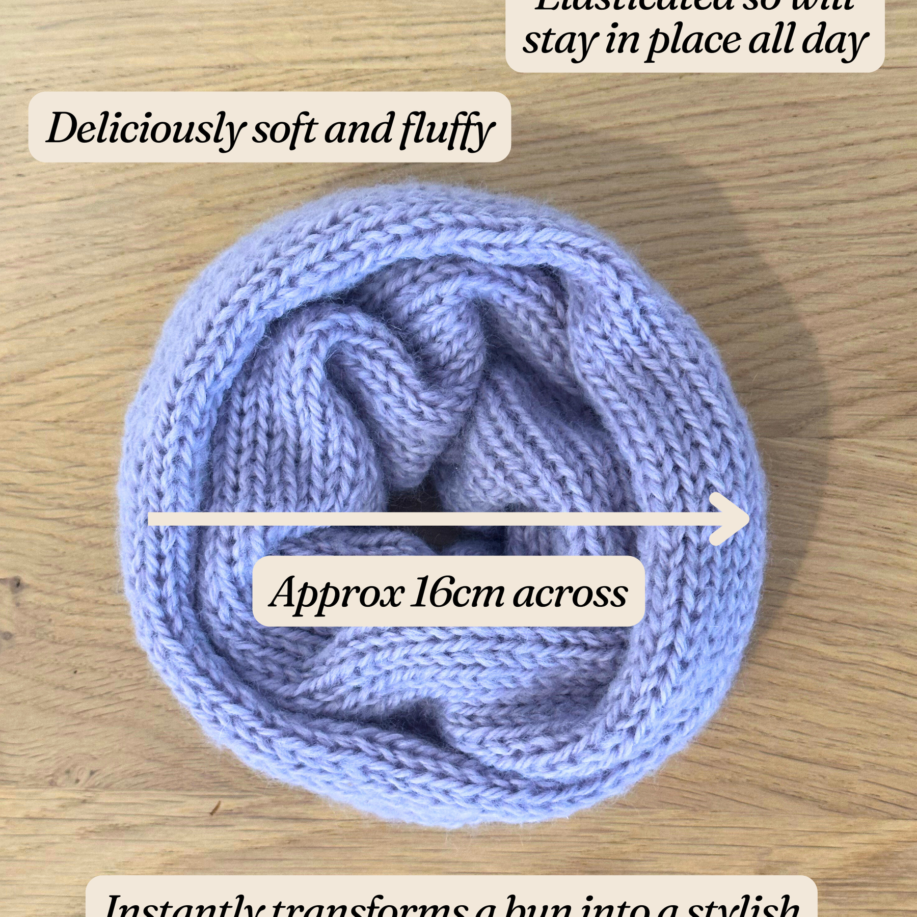 Oversized Vegan Knit Scrunchie