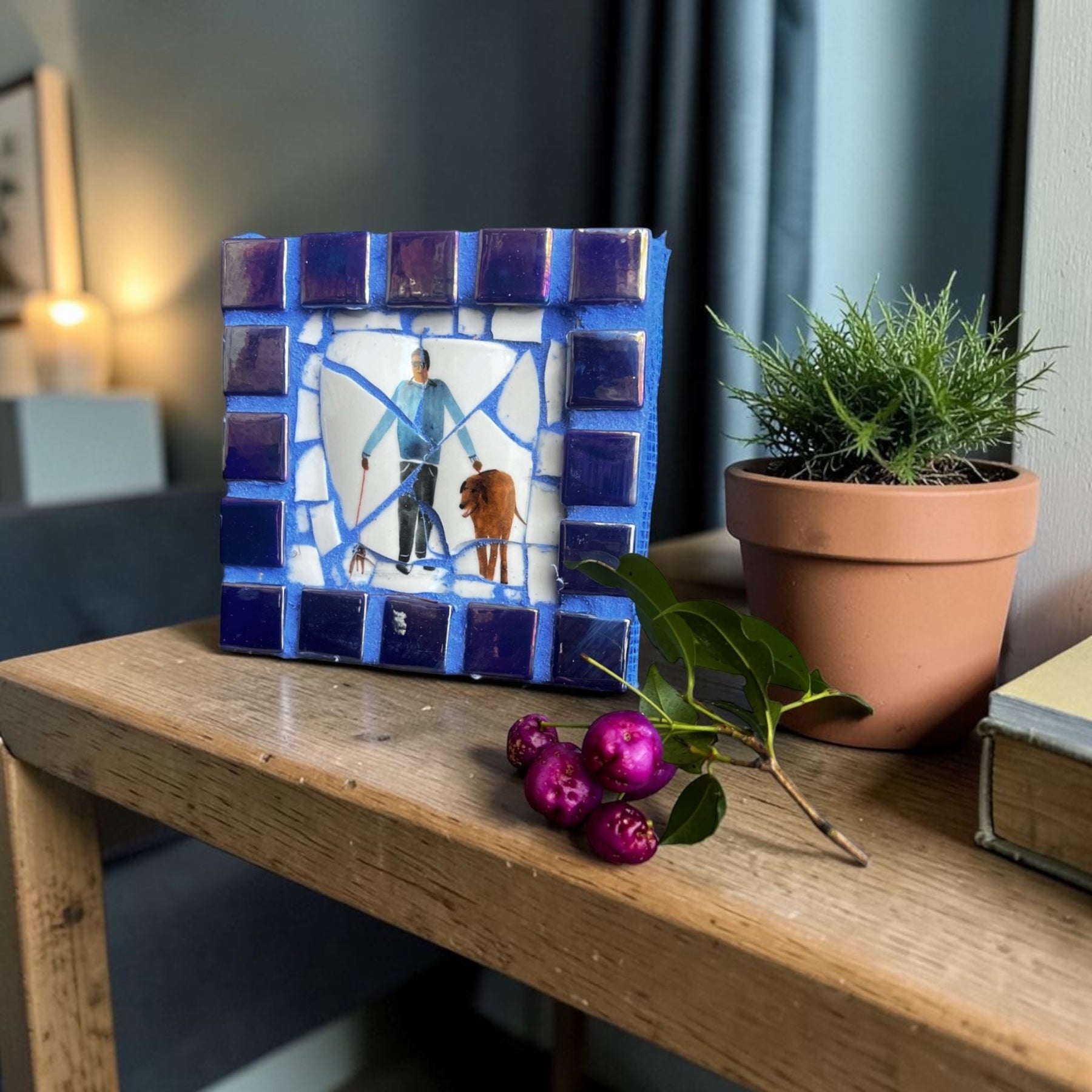 Mosaic Doggo Wall Hangings.