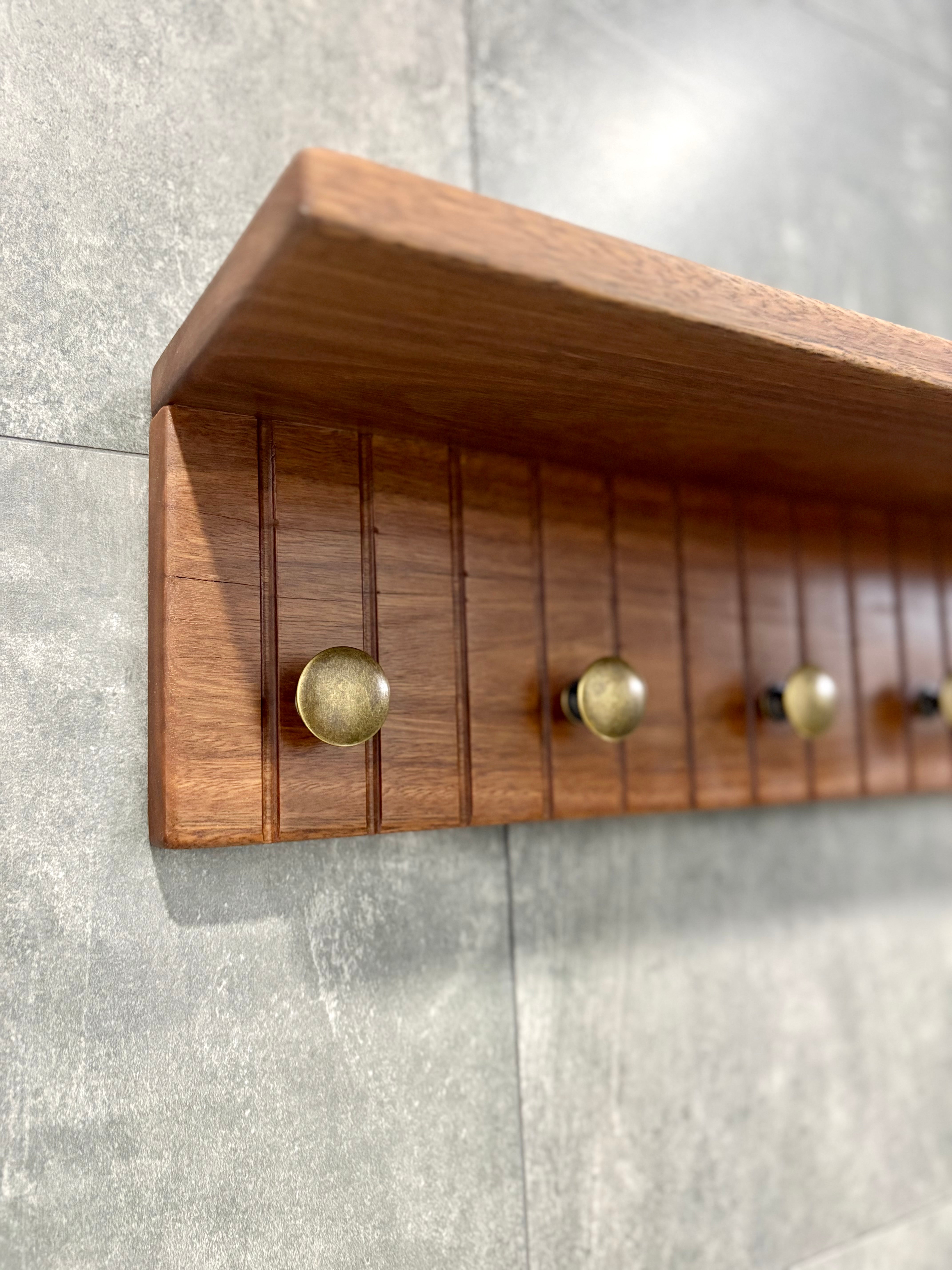 Spotted gum rustic wall shelf