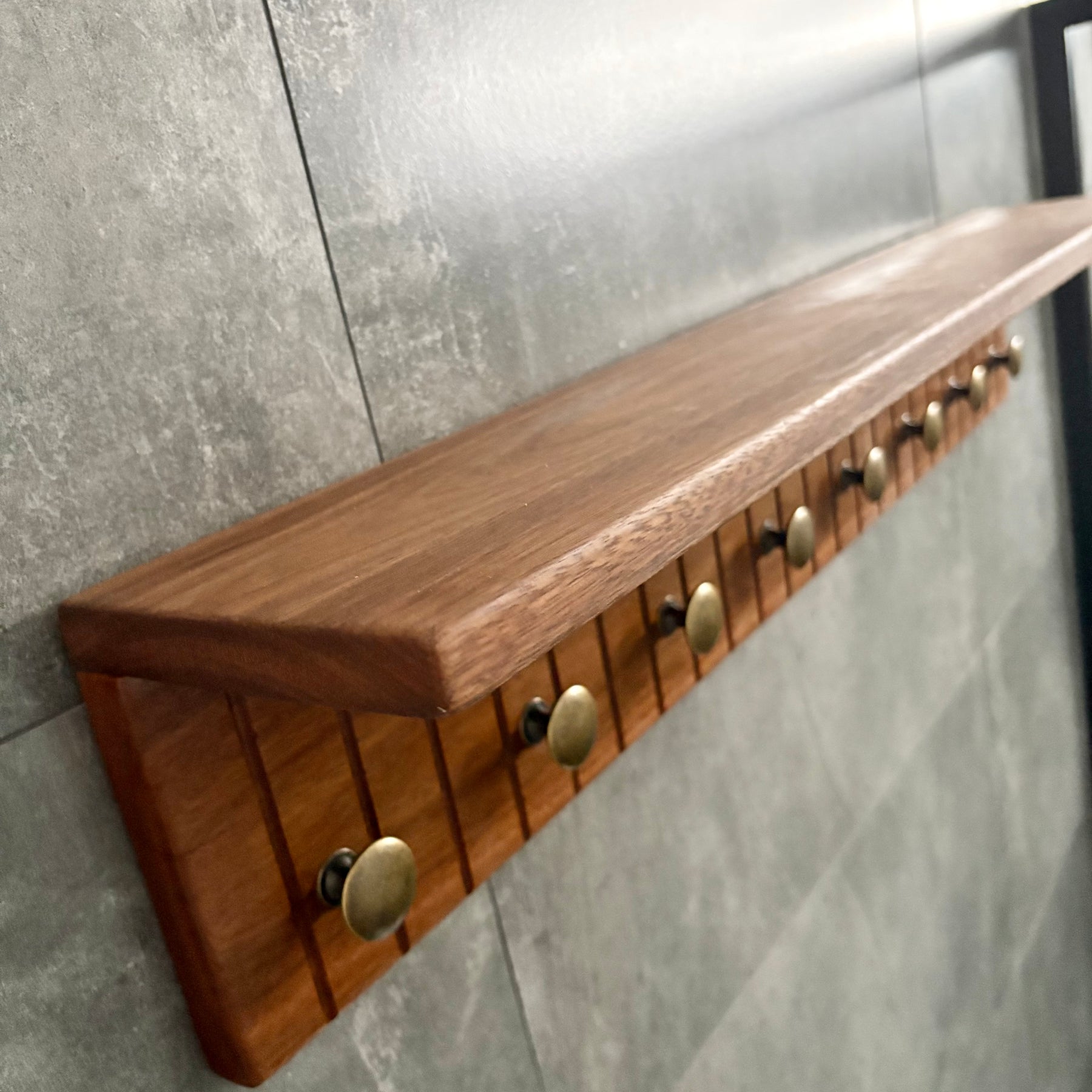 Spotted gum rustic wall shelf