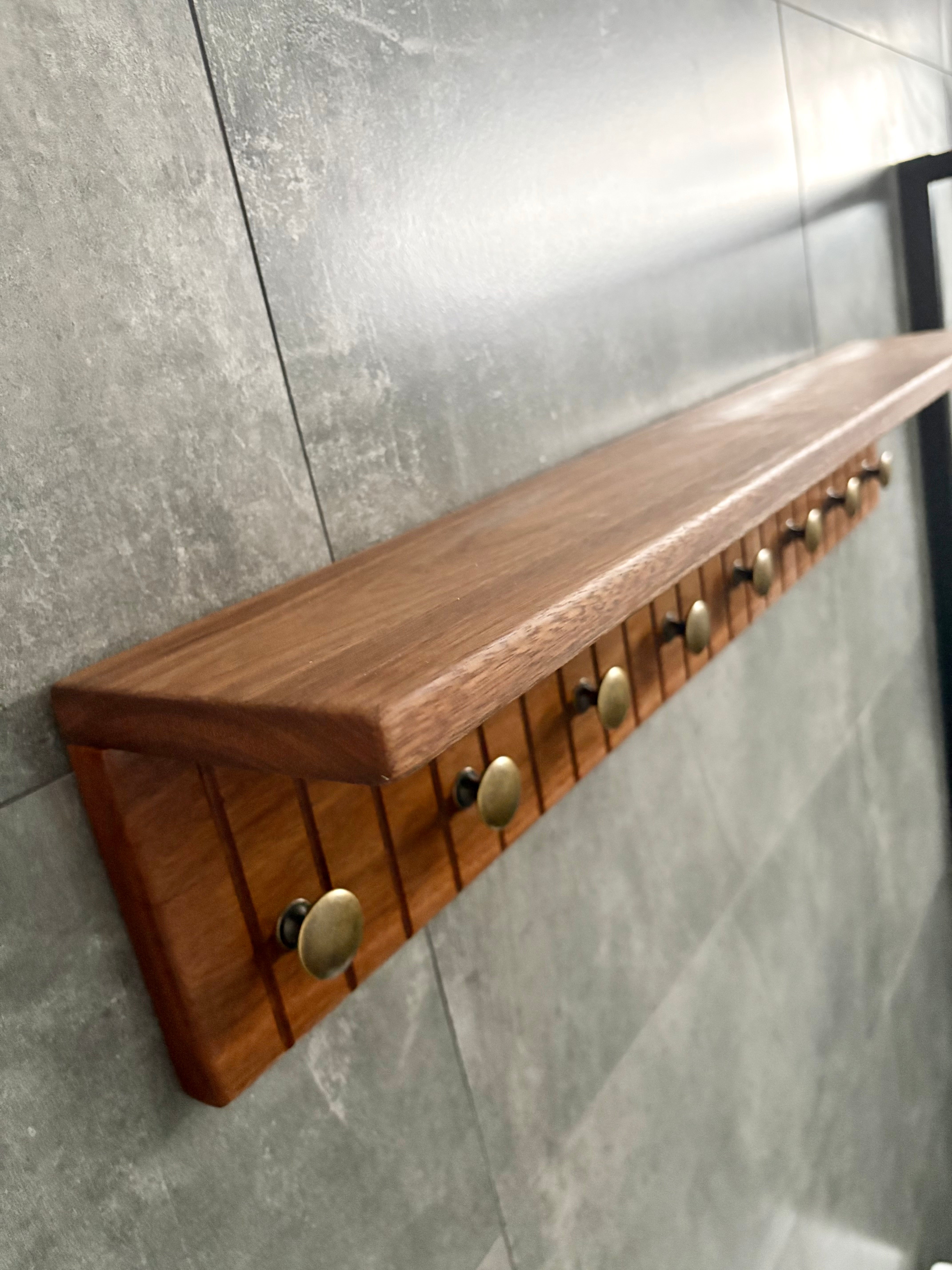 Spotted gum rustic wall shelf