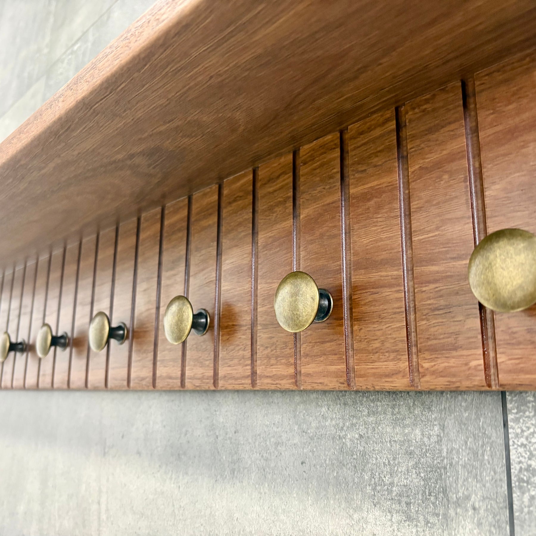 Spotted gum rustic wall shelf
