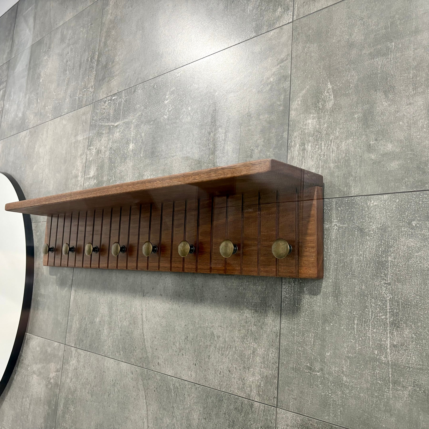 Spotted gum rustic wall shelf