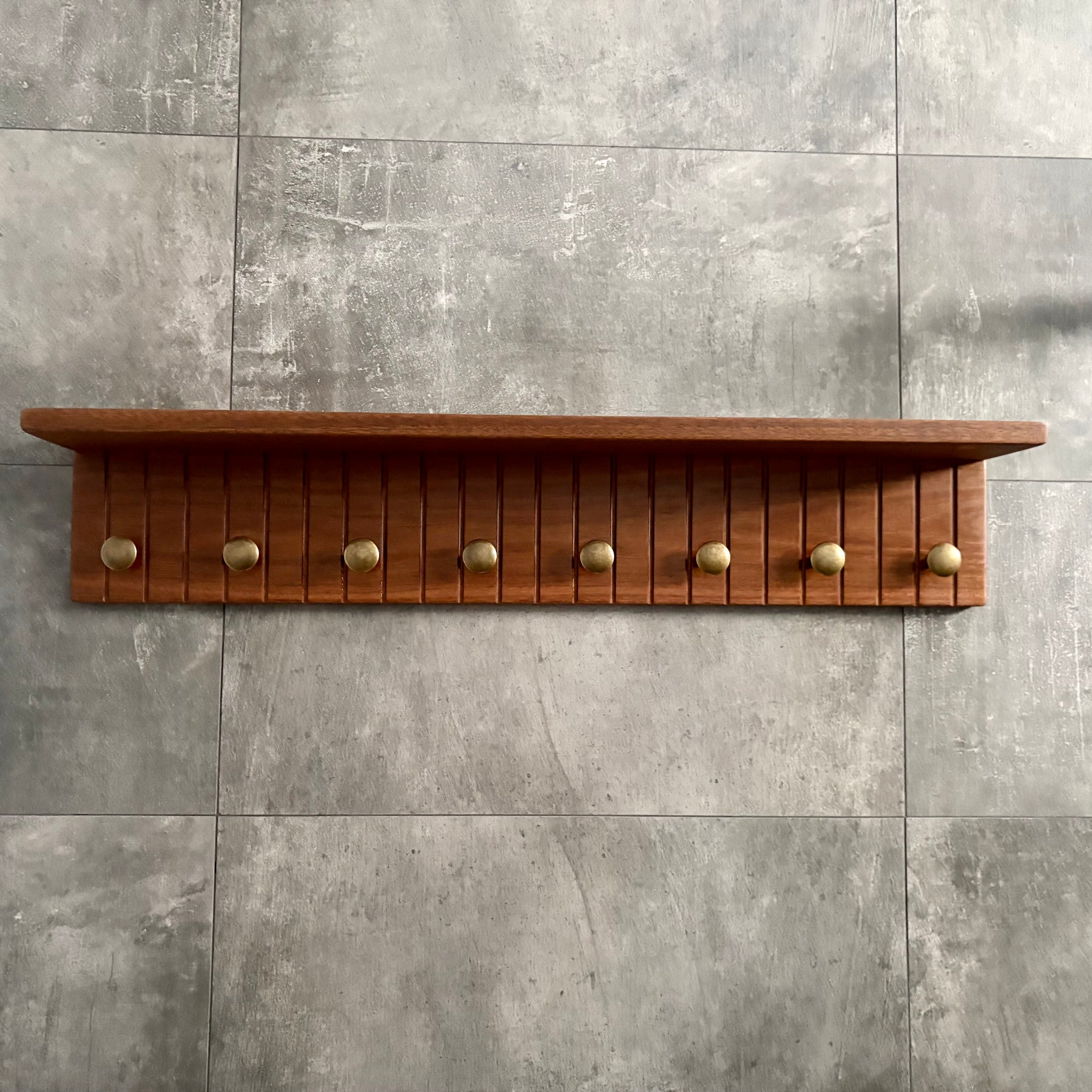 Spotted gum rustic wall shelf