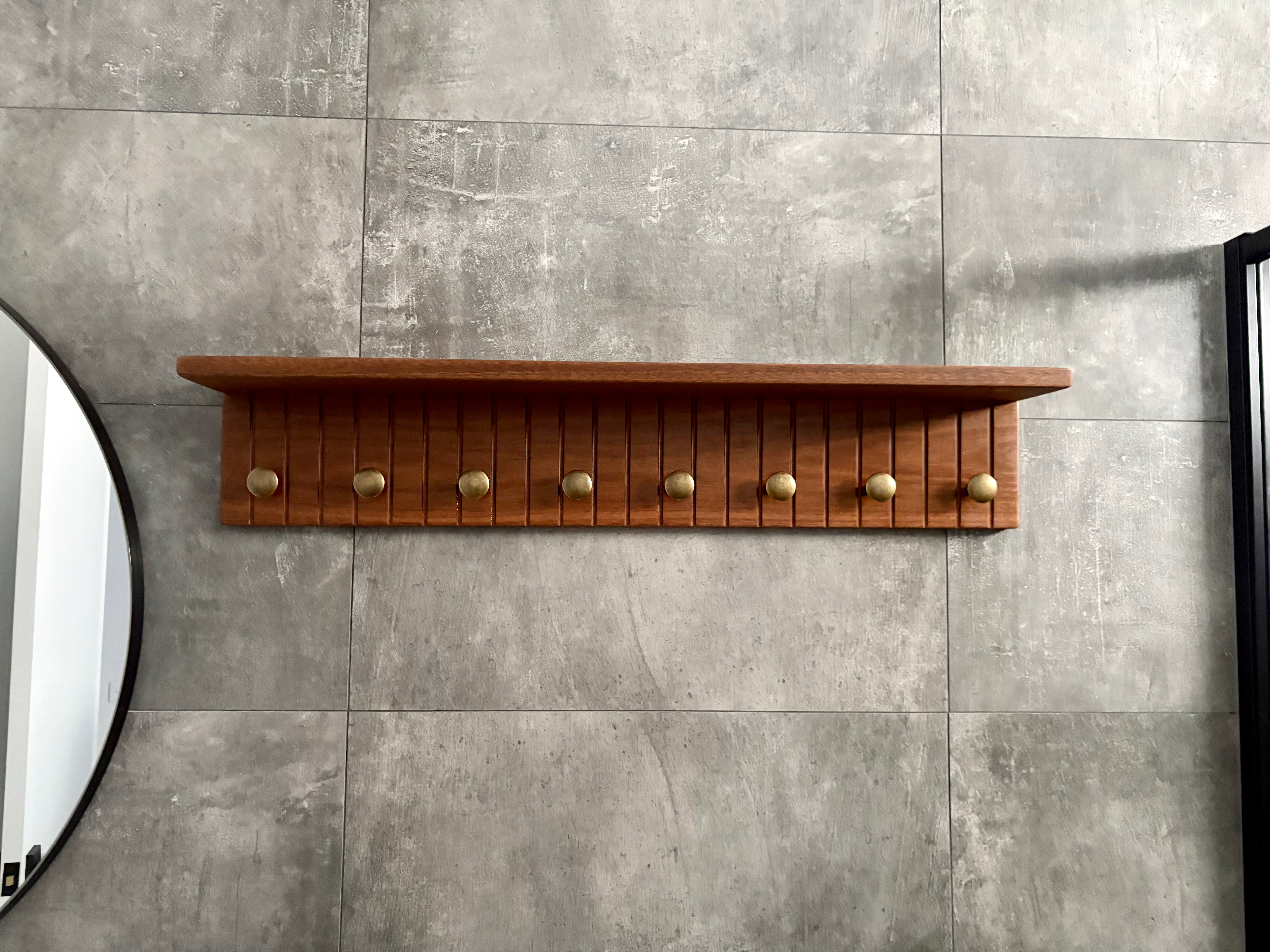 Spotted gum rustic wall shelf