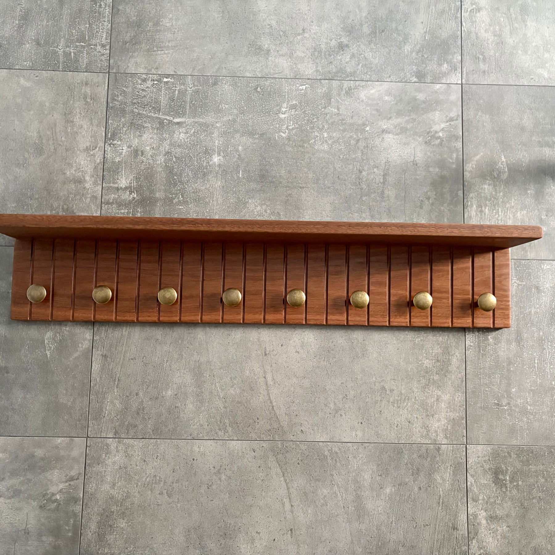 Spotted gum rustic wall shelf