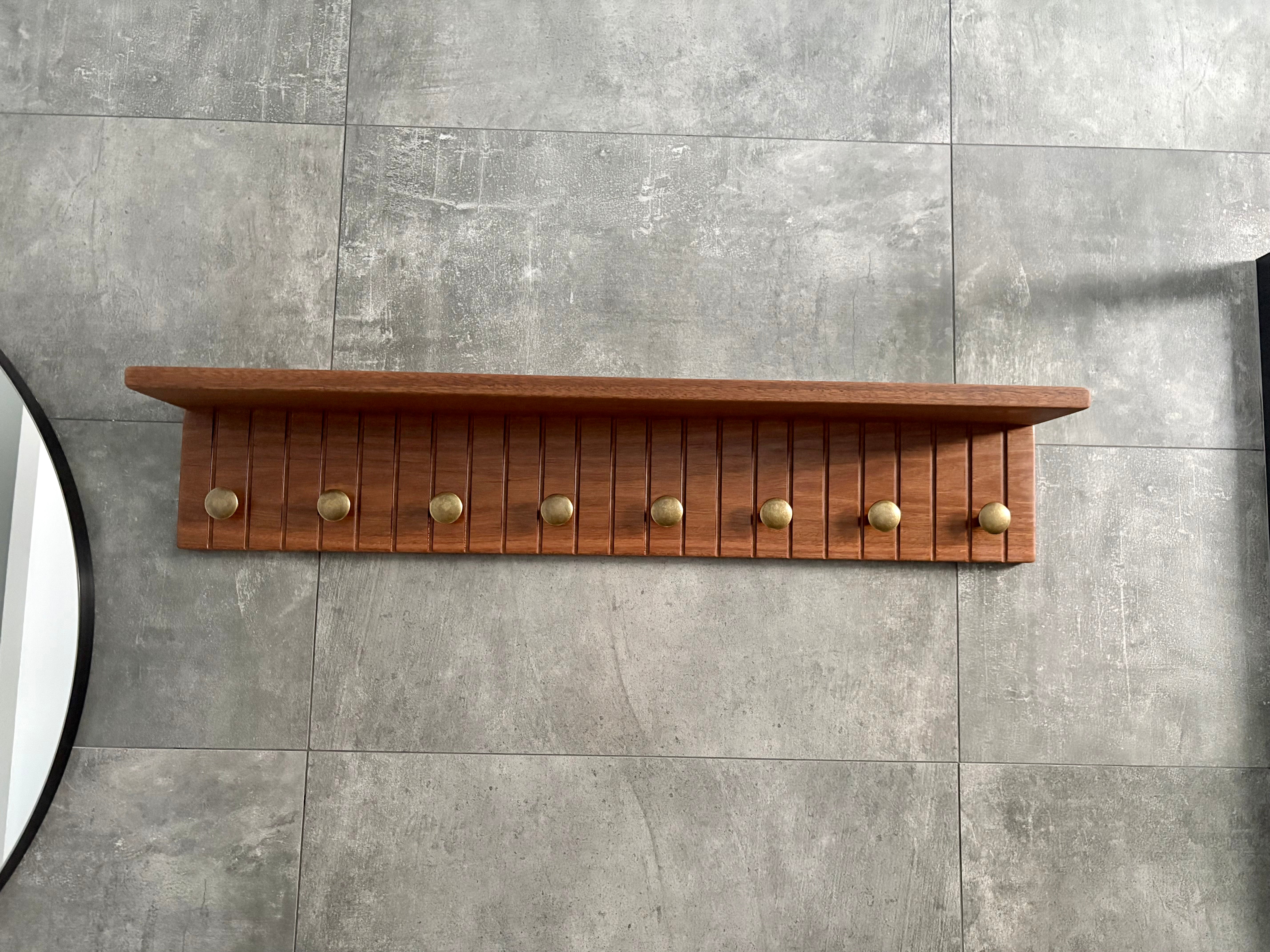 Spotted gum rustic wall shelf