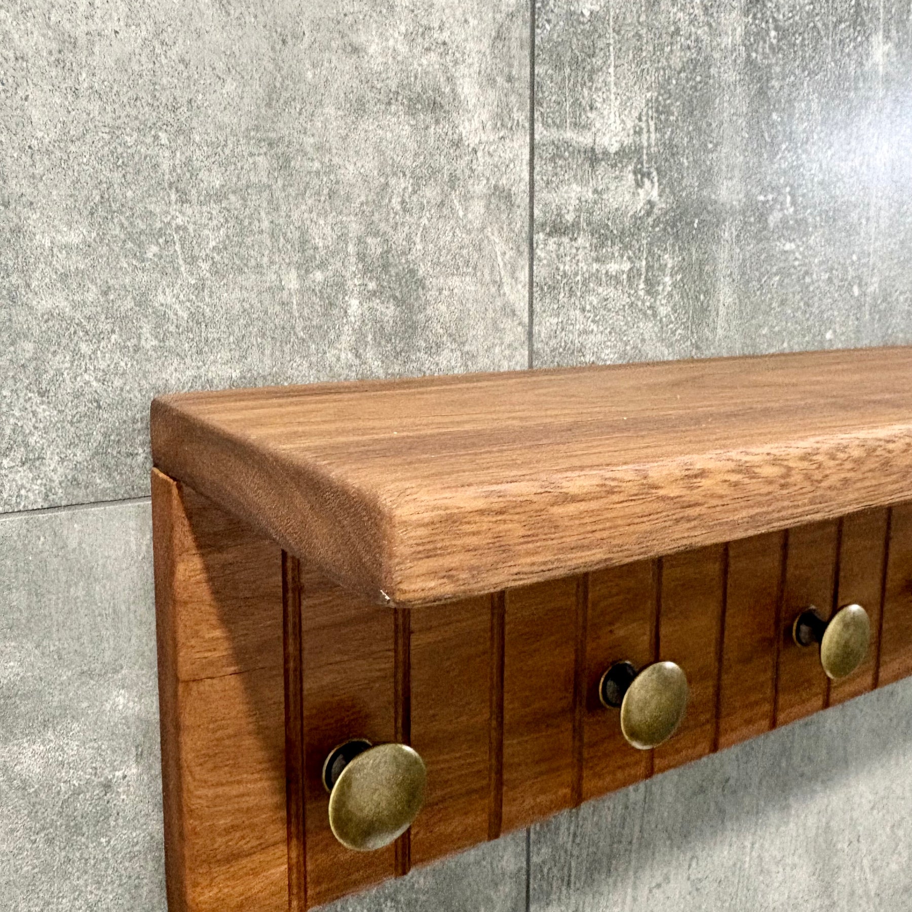 Spotted gum rustic wall shelf