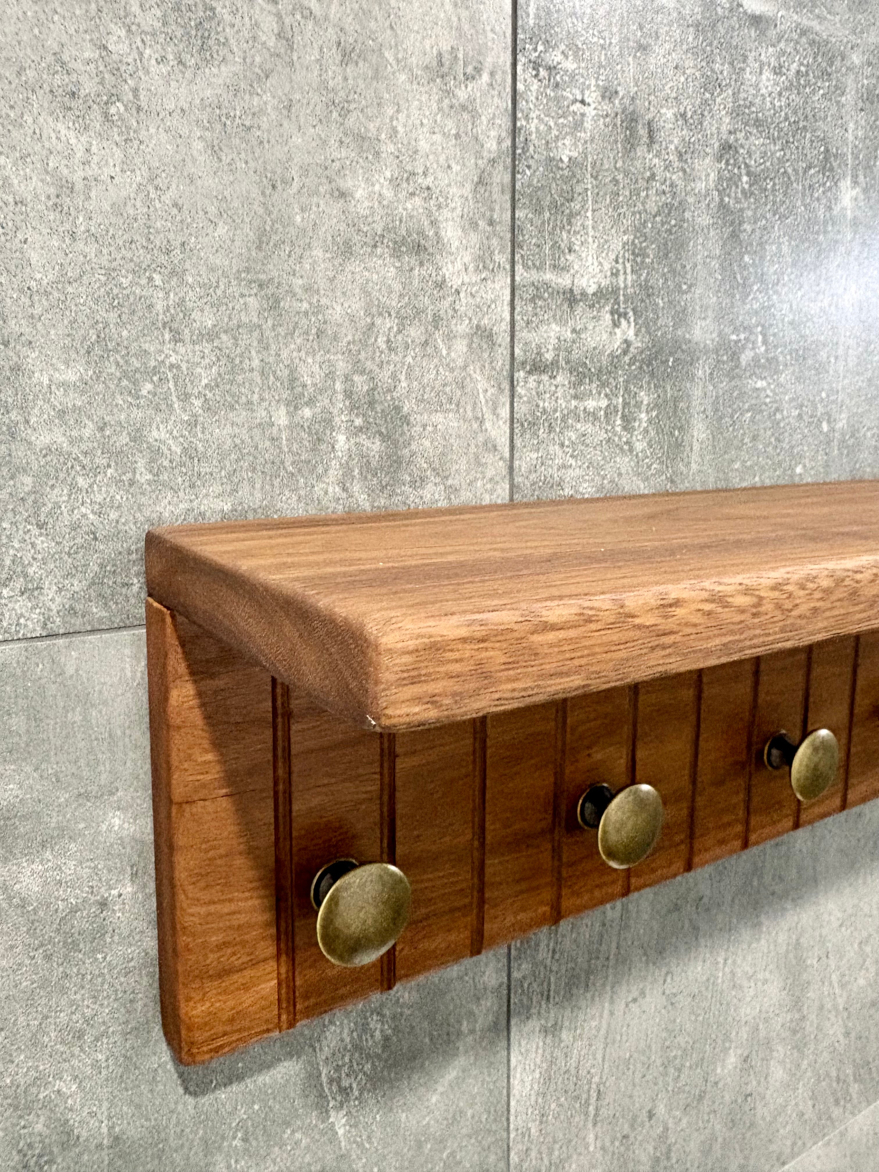 Spotted gum rustic wall shelf