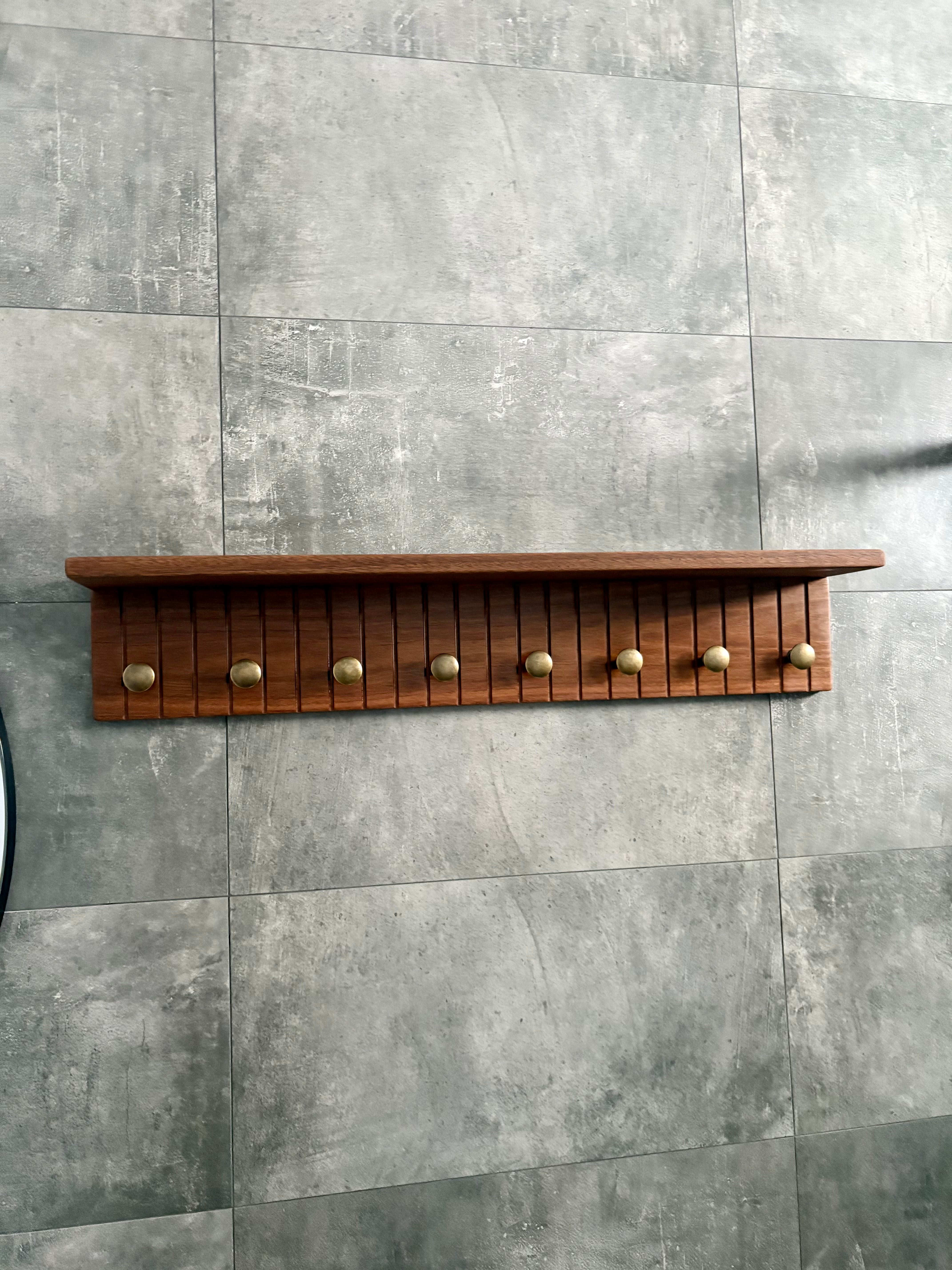 Spotted gum rustic wall shelf