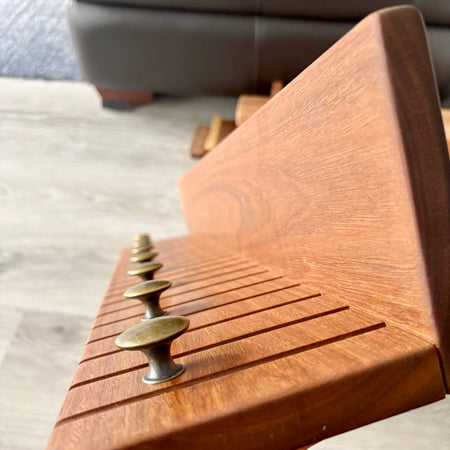 Spotted gum rustic wall shelf