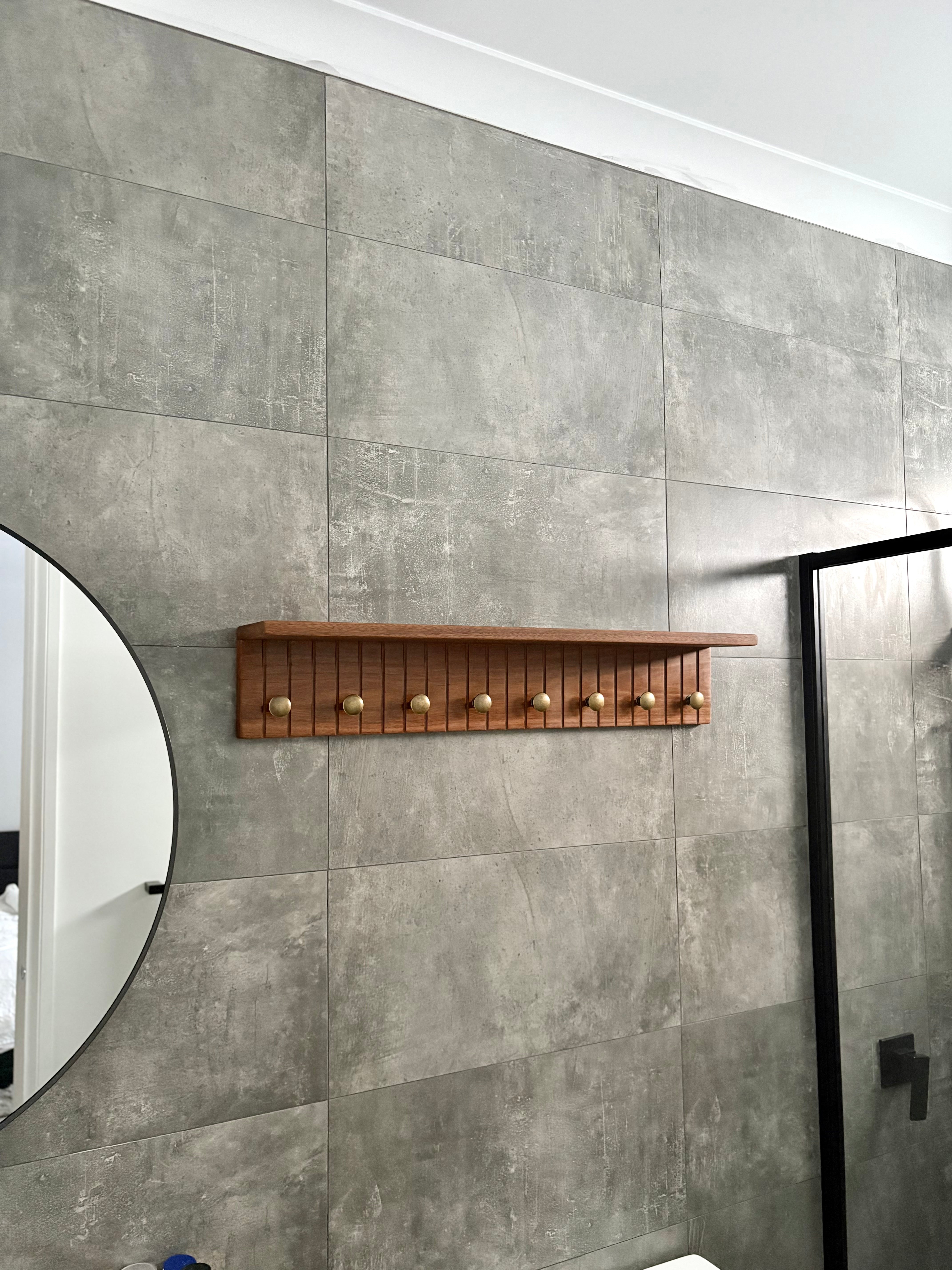 Spotted gum rustic wall shelf