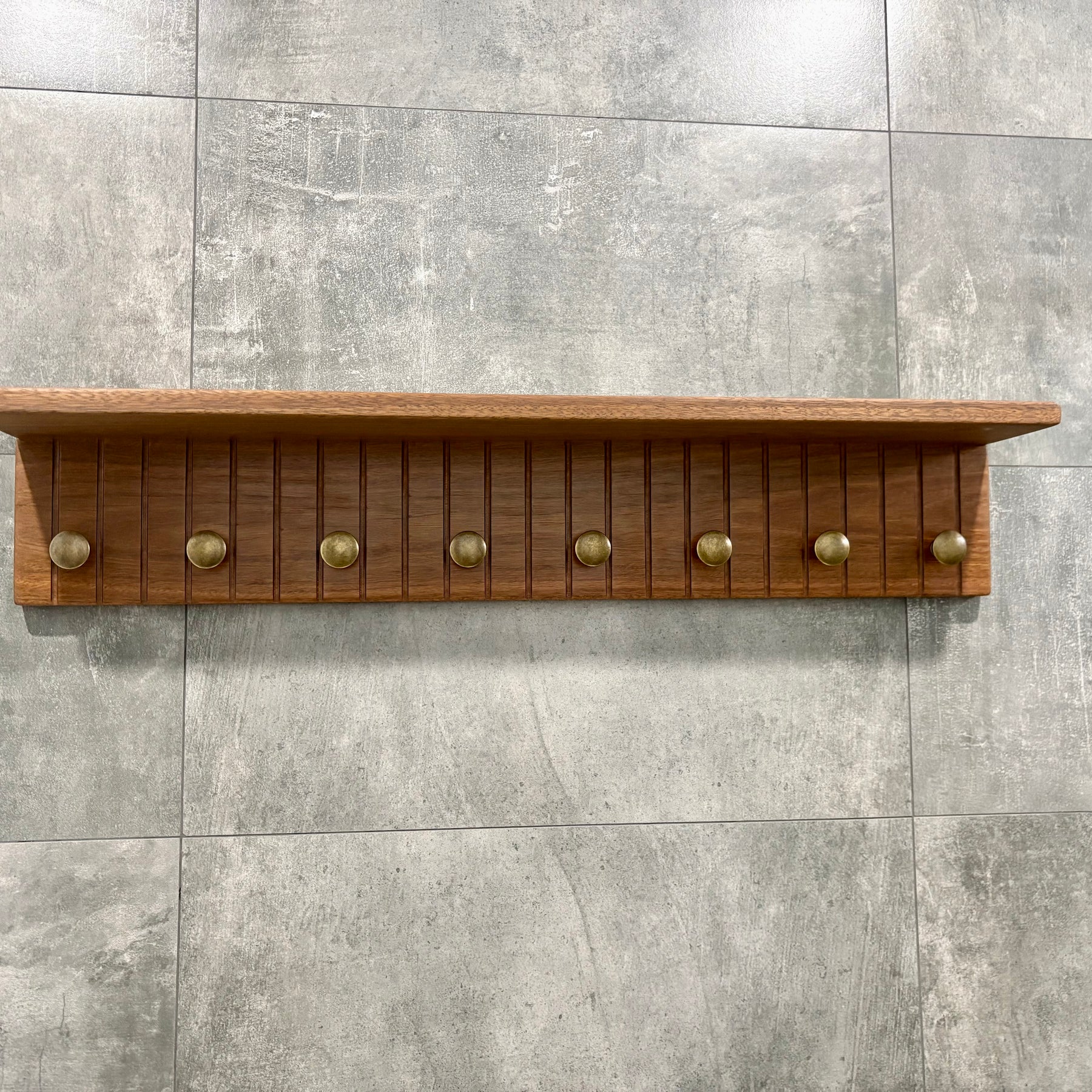 Spotted gum rustic wall shelf