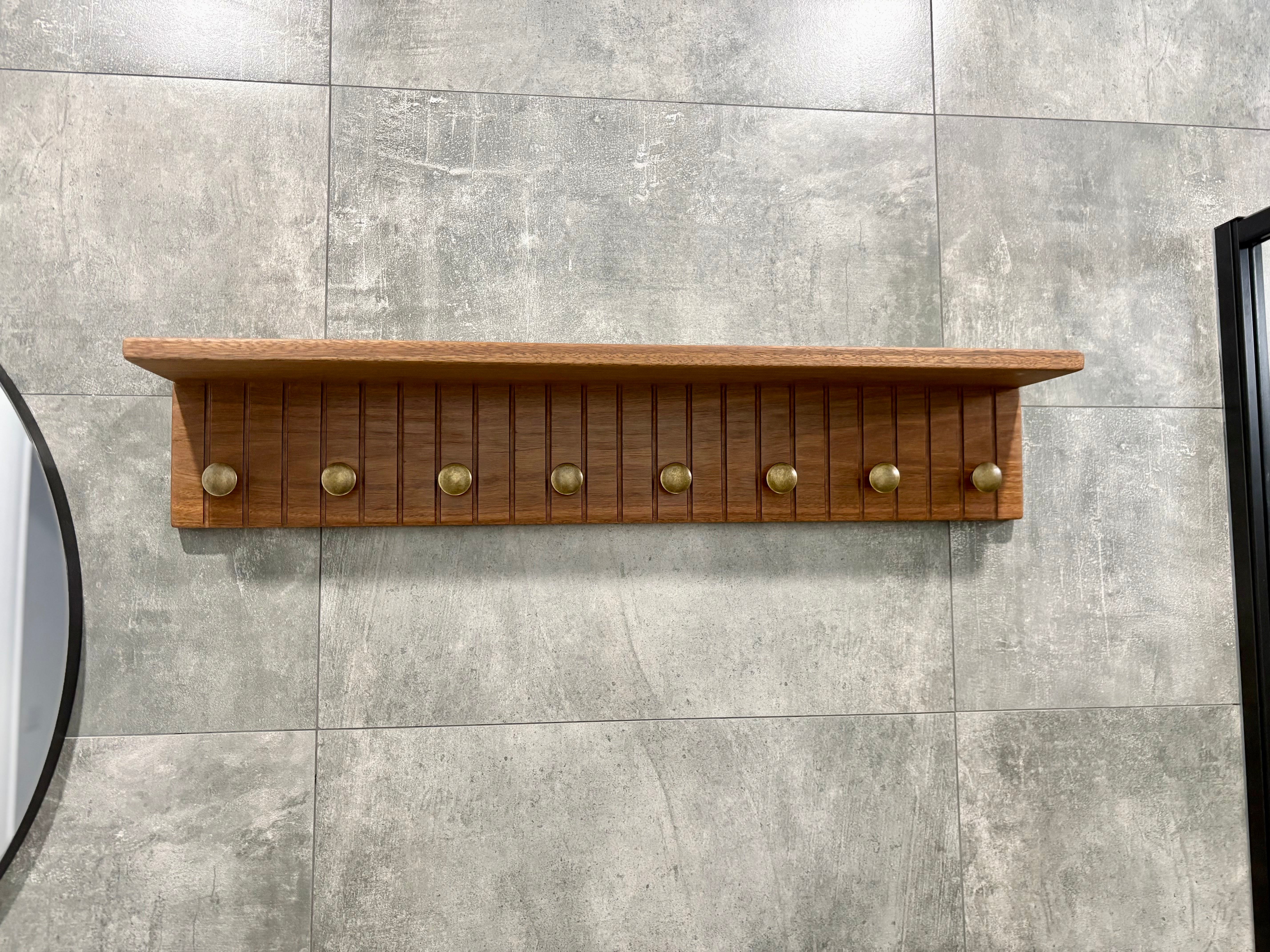 Spotted gum rustic wall shelf