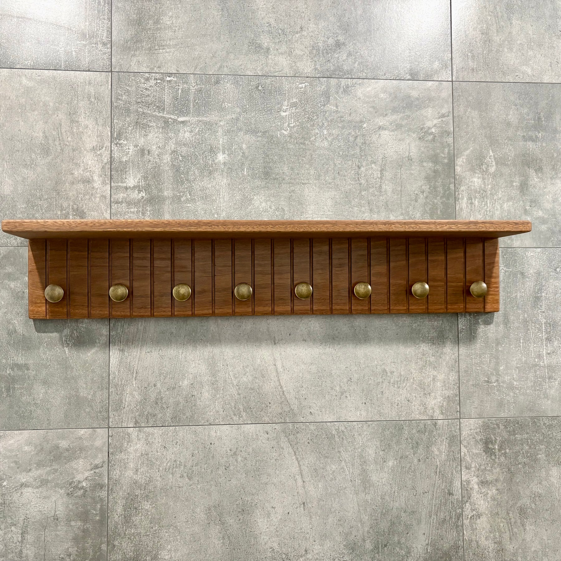Spotted gum rustic wall shelf