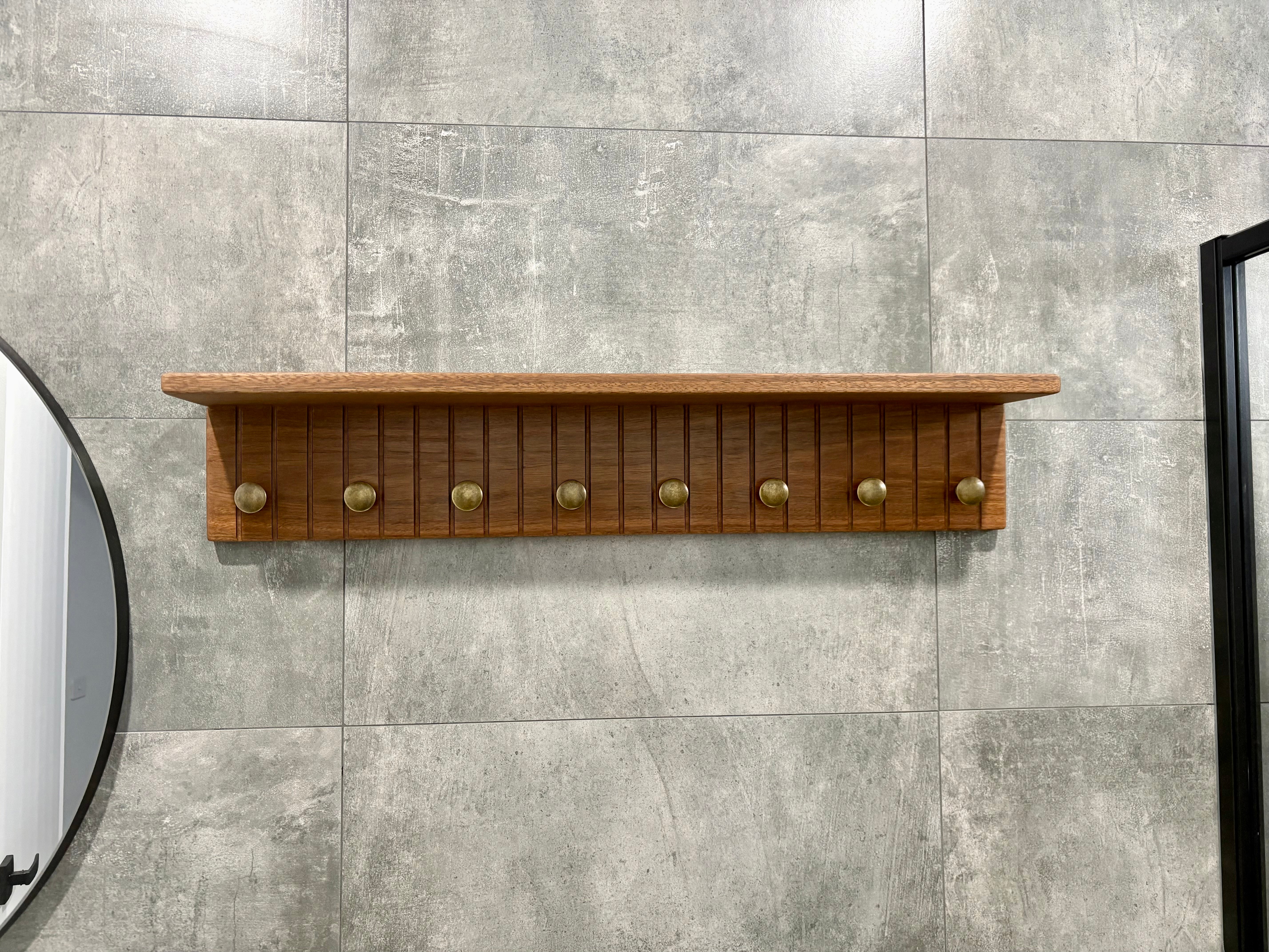 Spotted gum rustic wall shelf