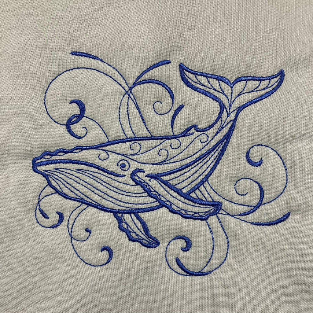 handmade Australian native quilted - whale shark & humpback whale