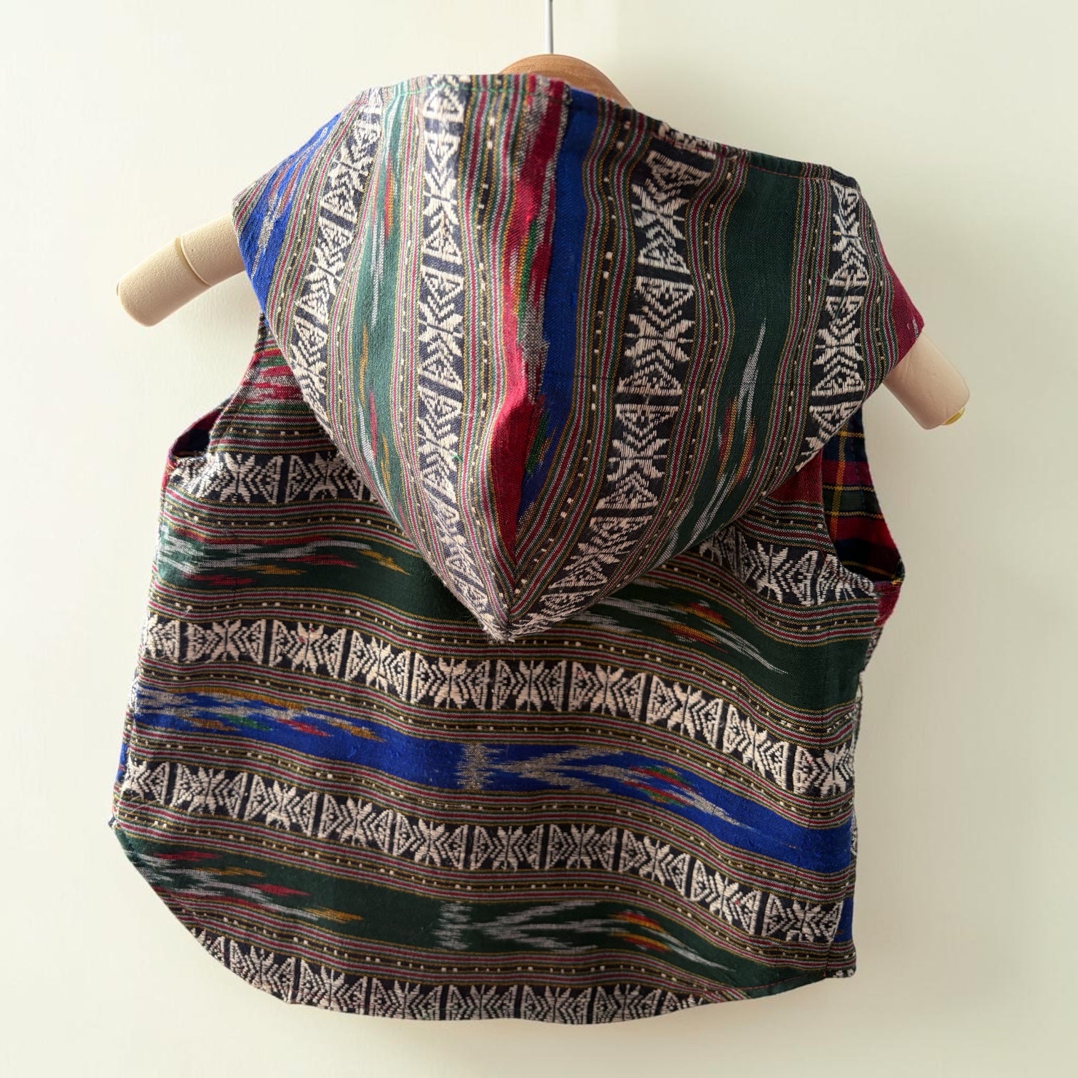 Boho Cotton Vest with Hood Size 4