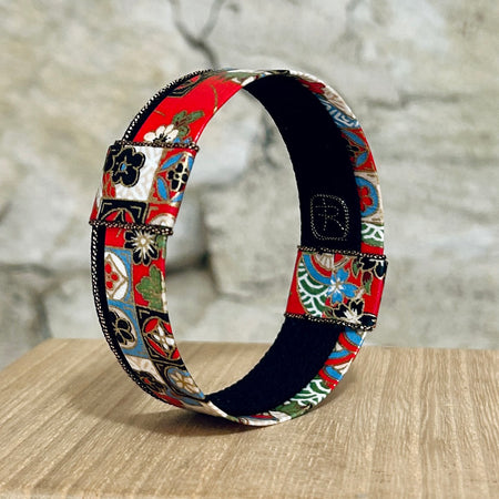 Bangle Red Black Gold Blue - BNC-6