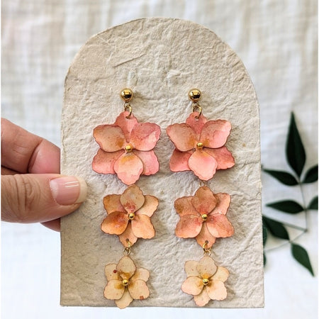 Made to Order Handmade Floral Statement Earrings | Lightweight Paper Jewellery | Australian Made