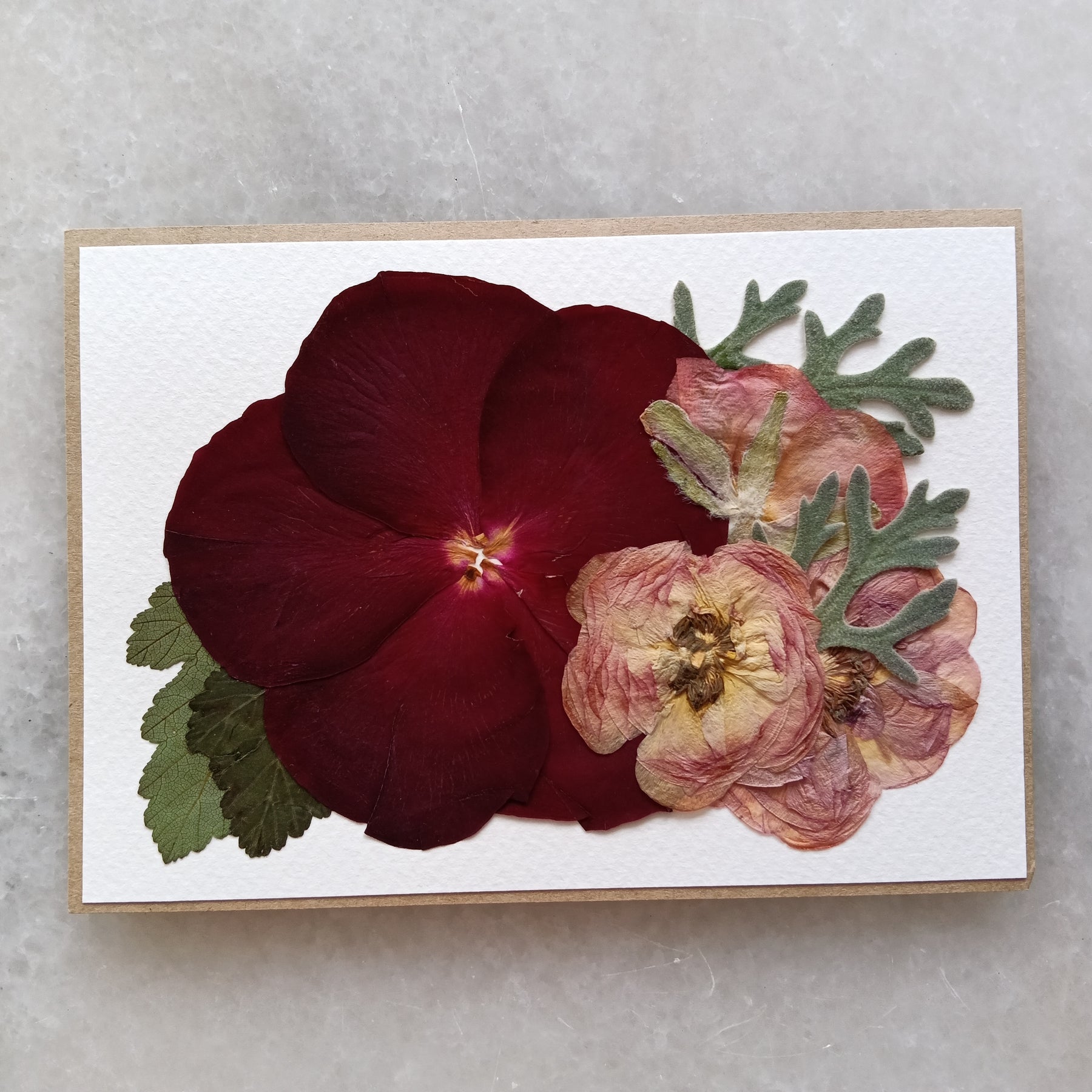 Lovers Bouquet | Pressed Flower Handmade Card