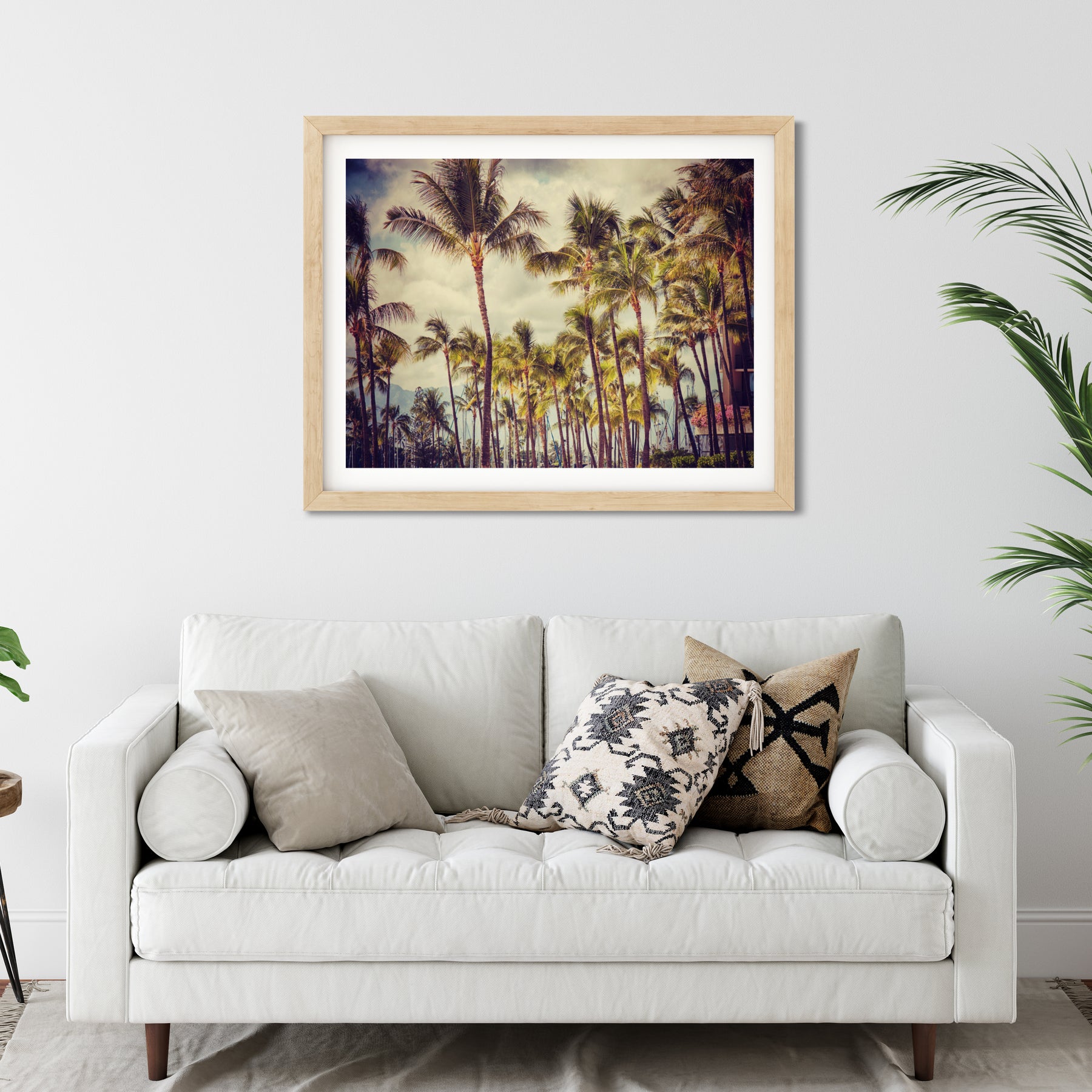 Vintage Inspired Palm Tree Wall Art Photo Print
