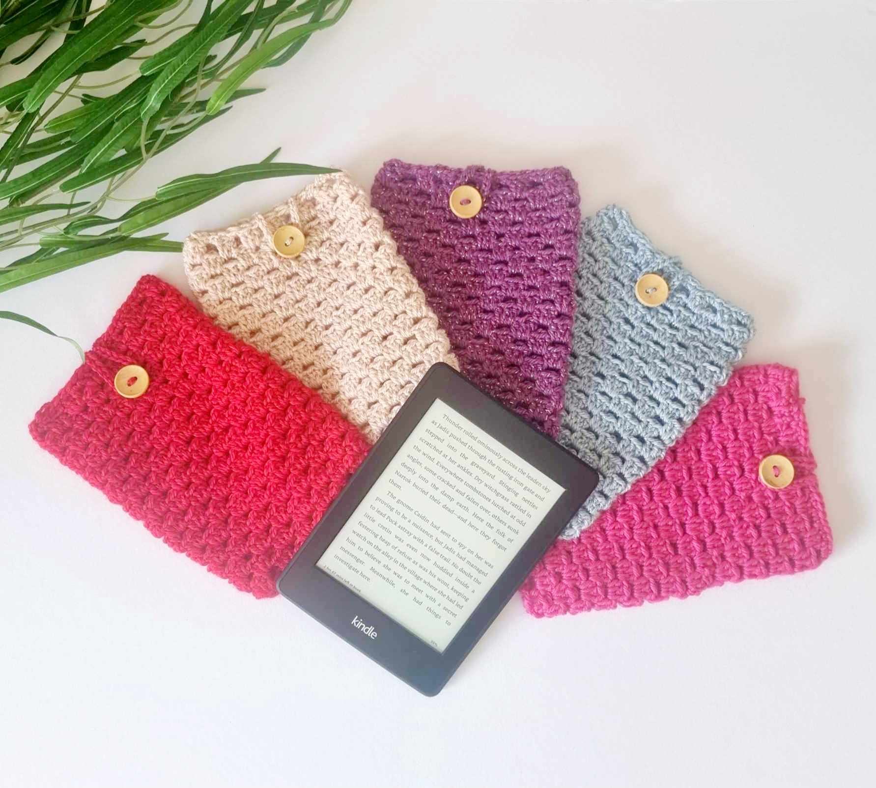 Crochet Kindle Sleeve | Various Colours