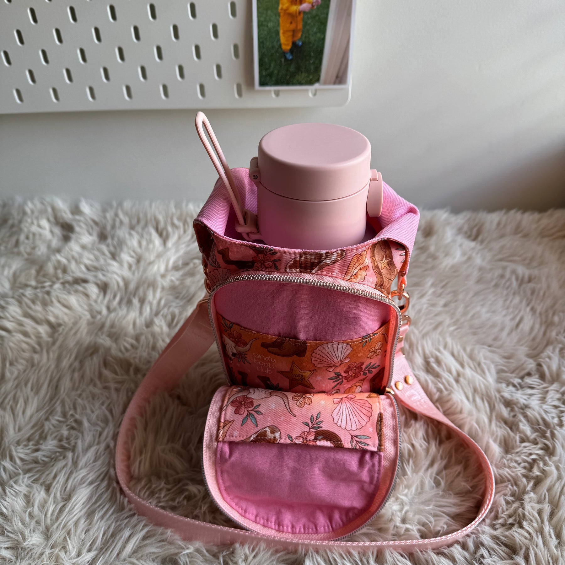 Sunset Cowgirl Water Bottle Sling