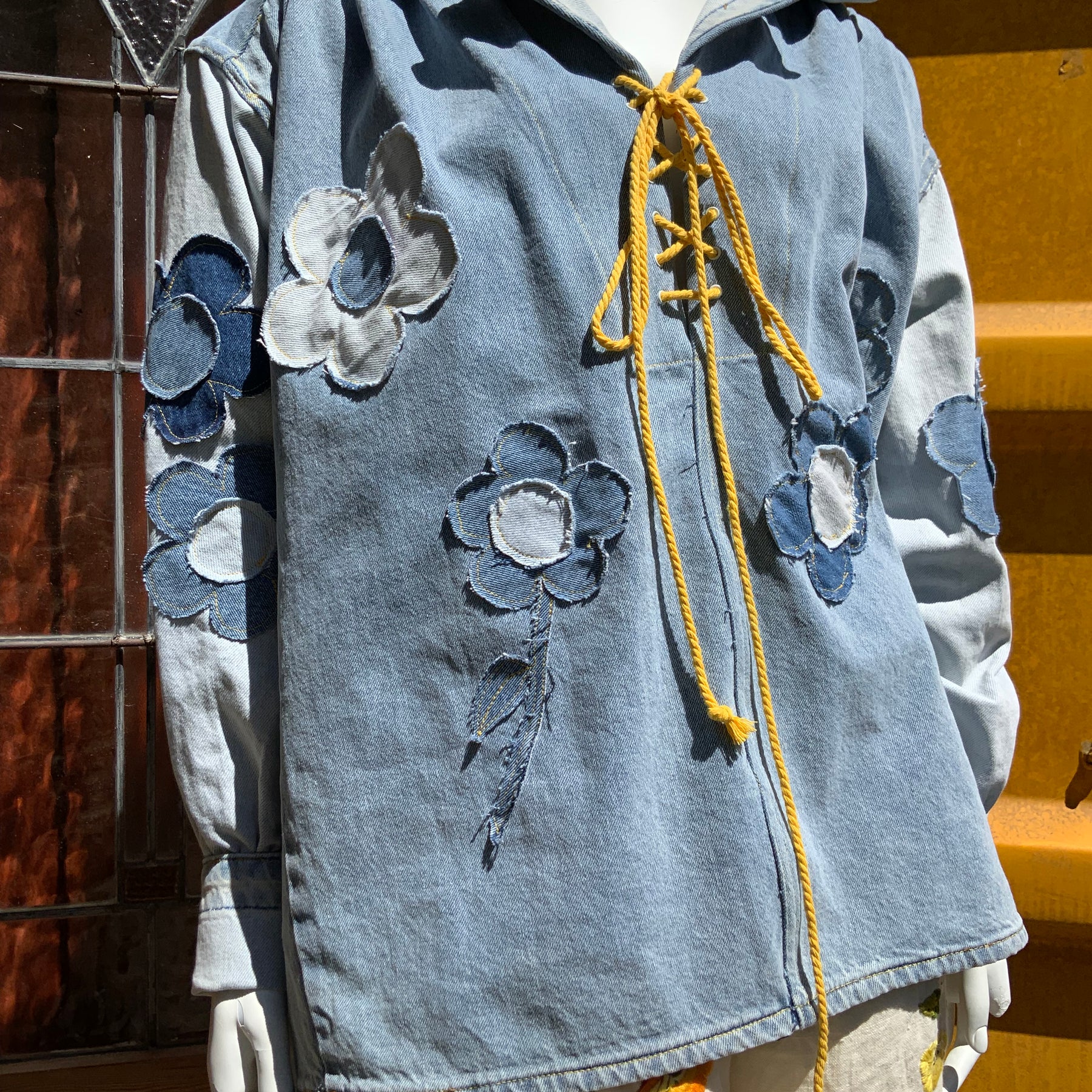 "Daisy Dreaming" Upcycled Denim Blouse