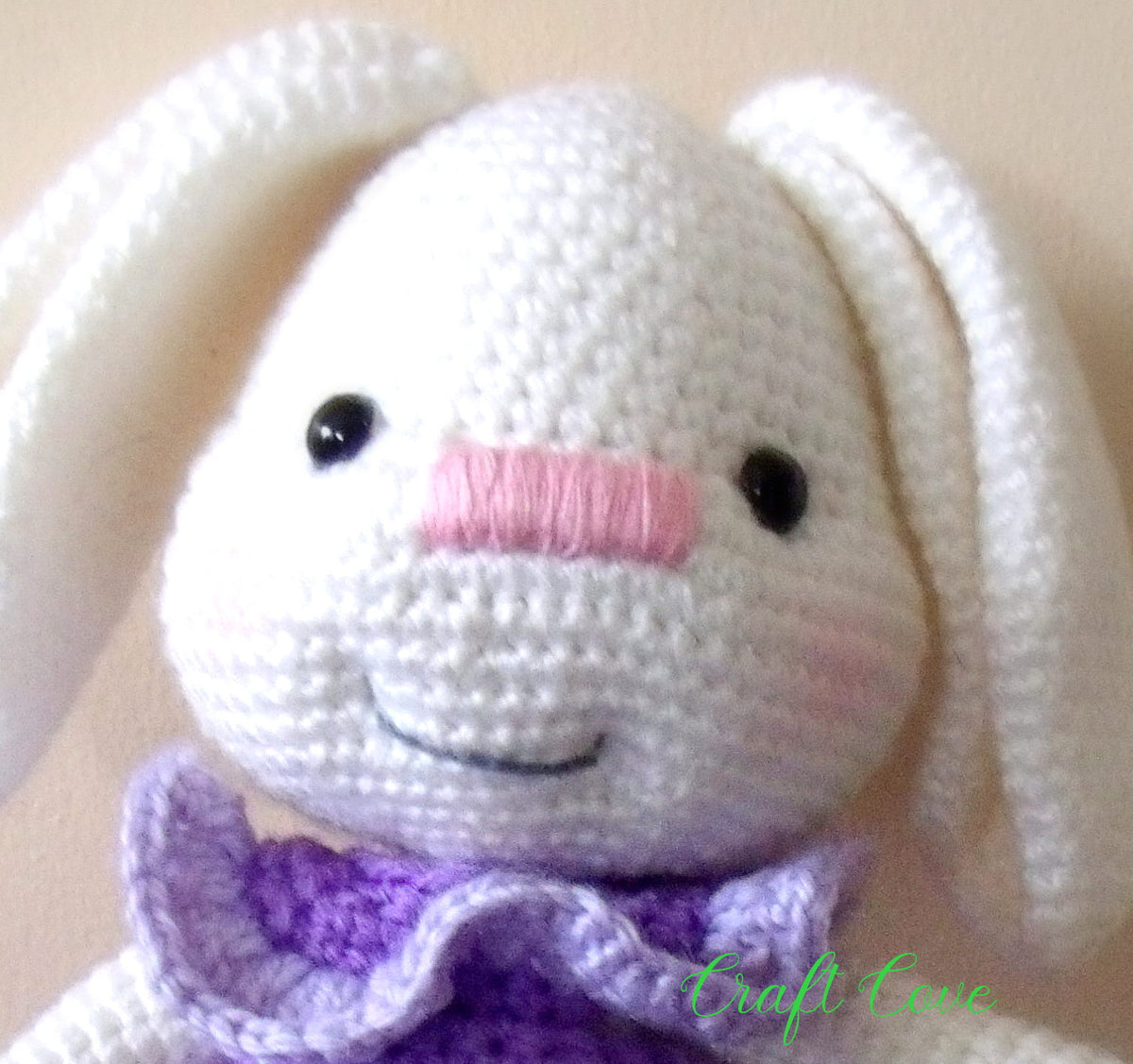 Bunny Girl Doll – Crochet Amigurumi Rabbit – Purple and Pink