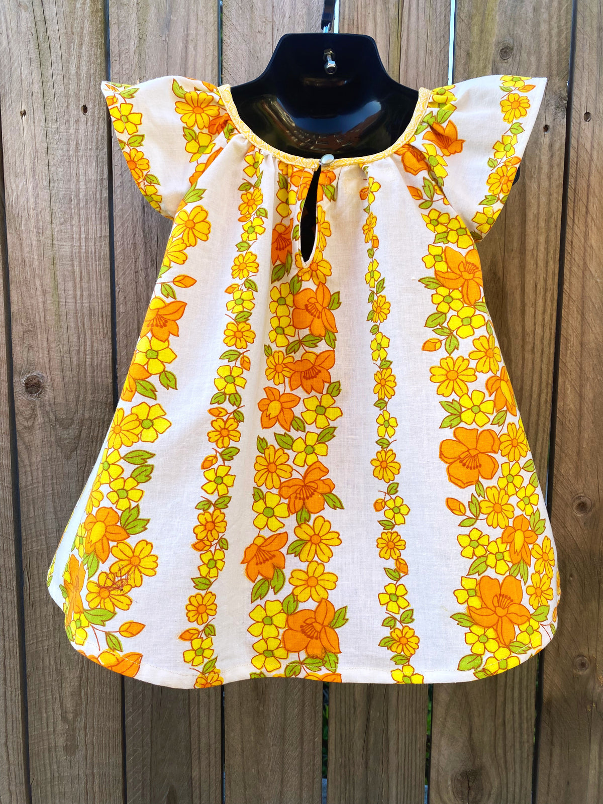 Size 18/24 months upcycled bold floral dress